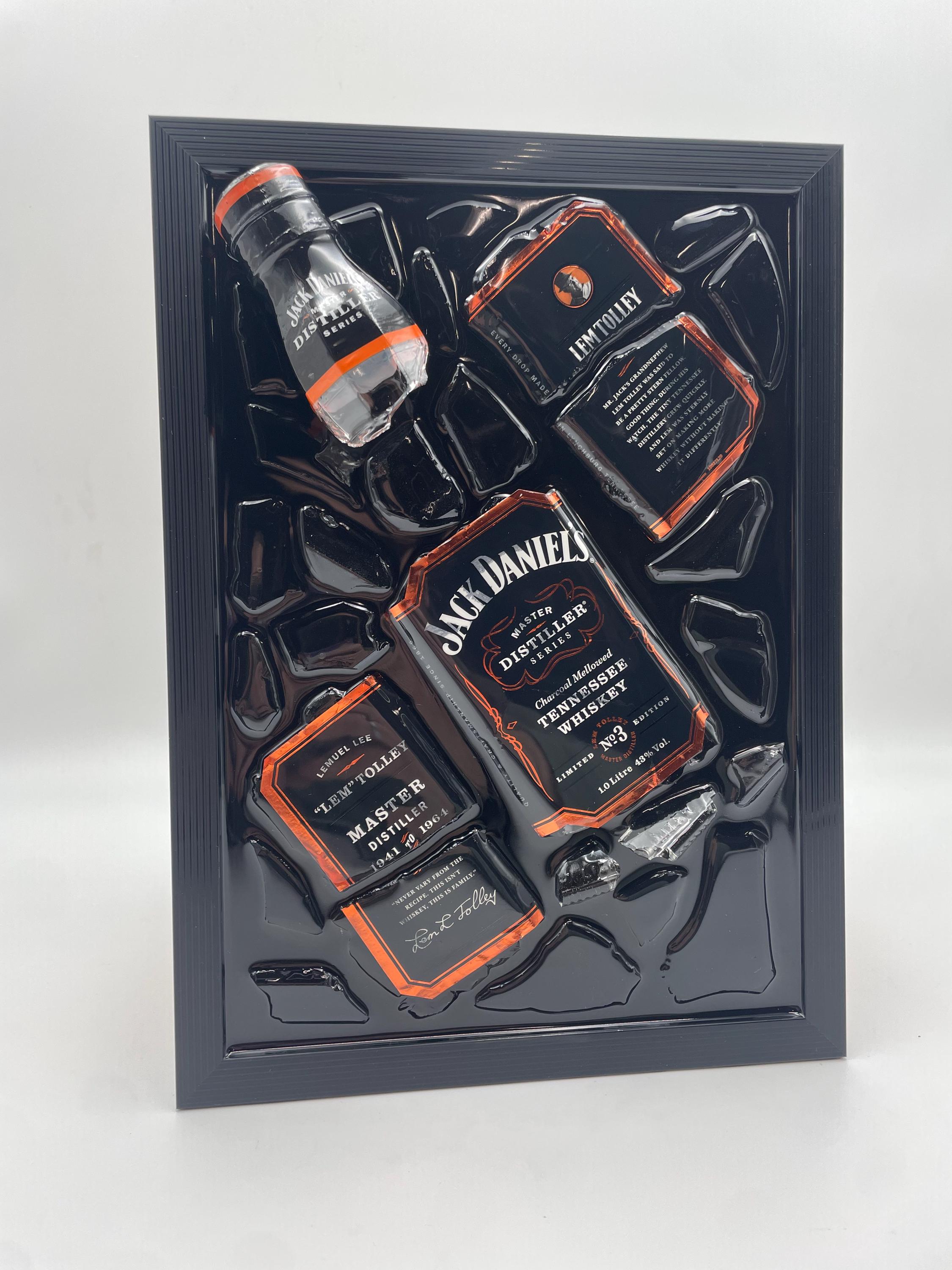 Jack Daniels Orange Broken Bottle Art