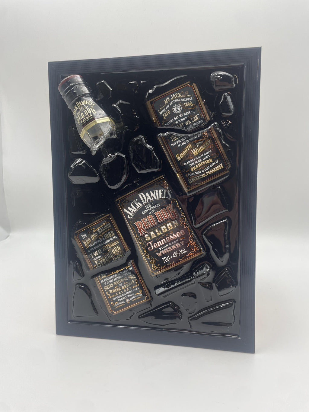 Jack Daniels Red Dog Saloon Broken Bottle Art