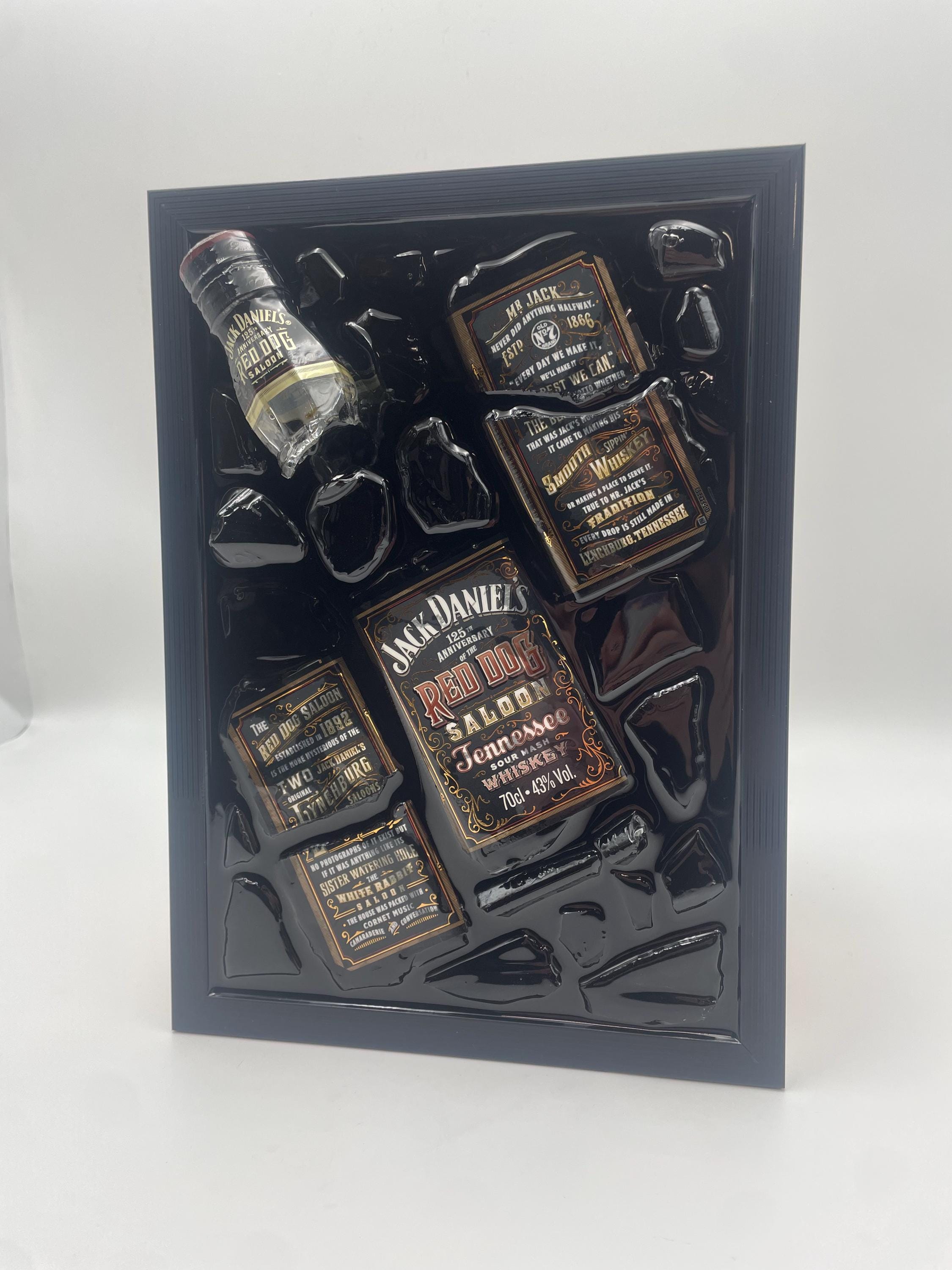 Jack Daniels Red Dog Saloon Broken Bottle Art