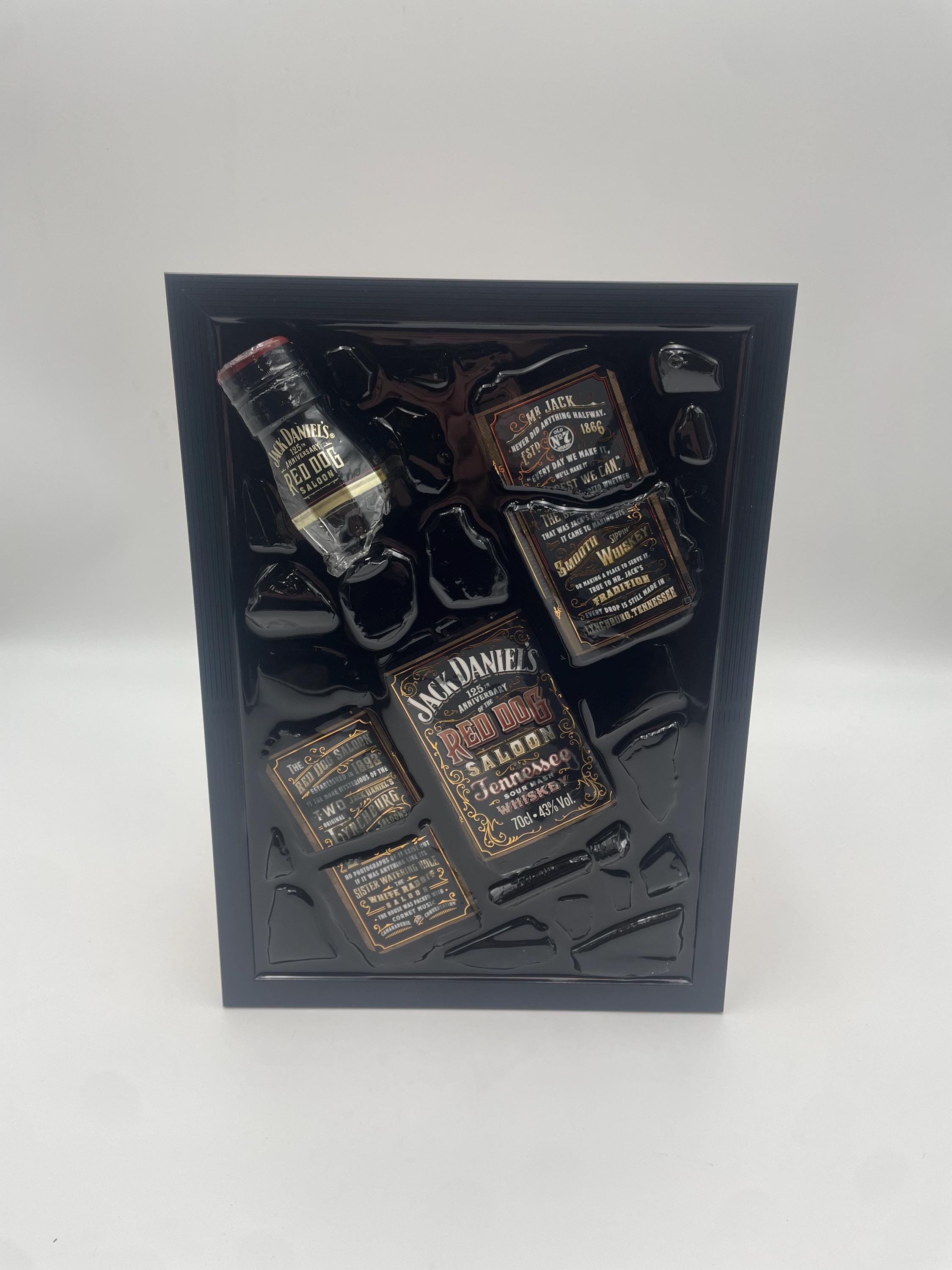 Jack Daniels Red Dog Saloon Broken Bottle Art