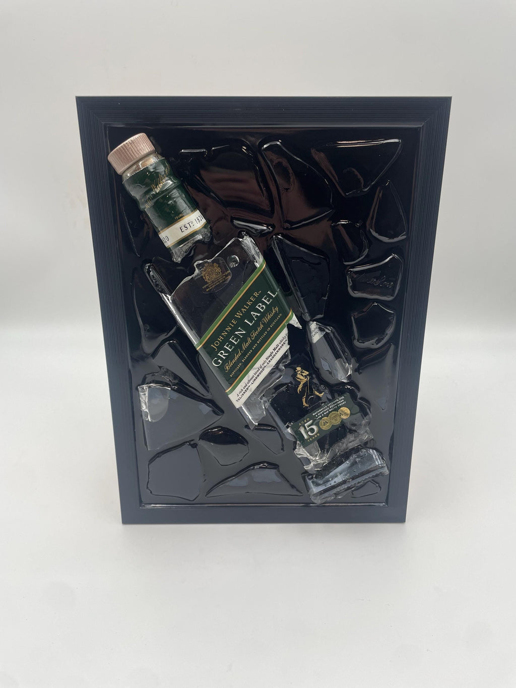Johnnie Walker Green Label Broken Bottle Art