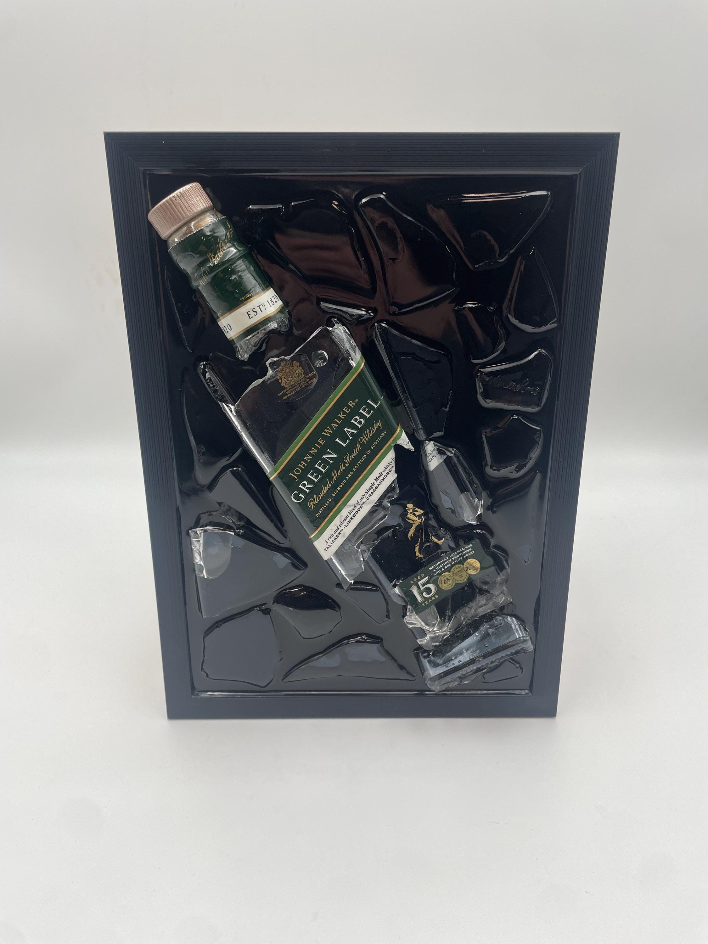 Johnnie Walker Green Label Broken Bottle Art