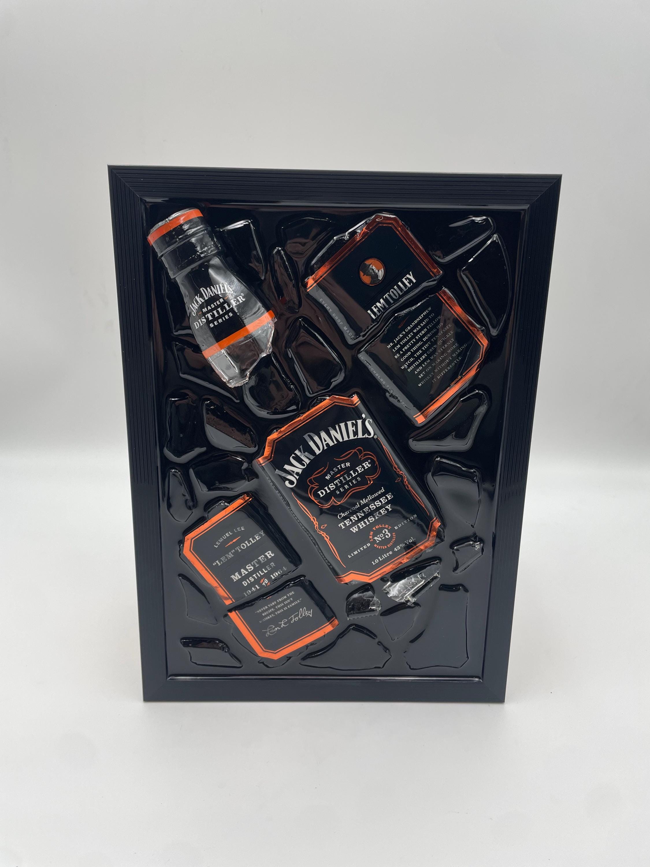 Jack Daniels Orange Broken Bottle Art
