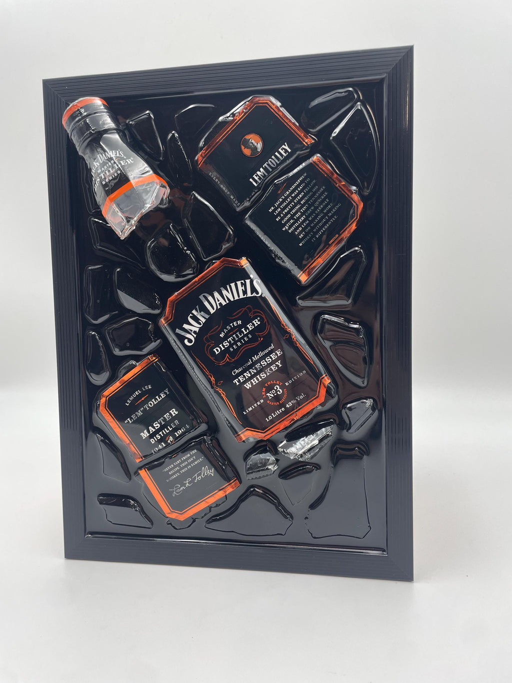Jack Daniels Orange Broken Bottle Art