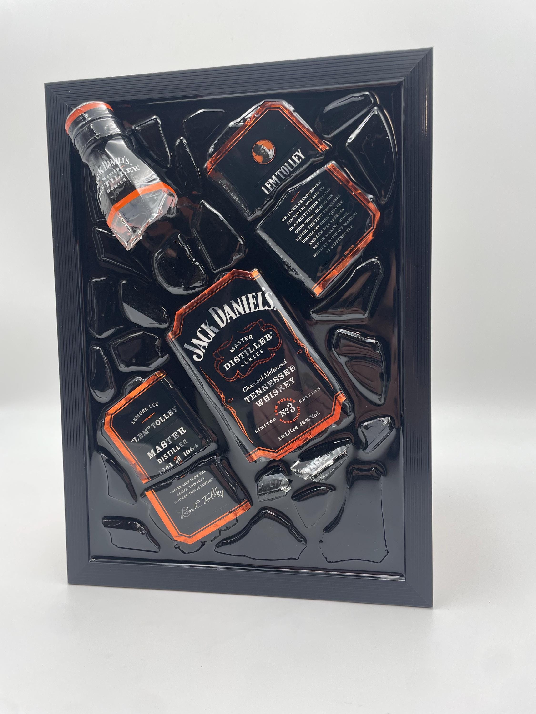 Jack Daniels Orange Broken Bottle Art
