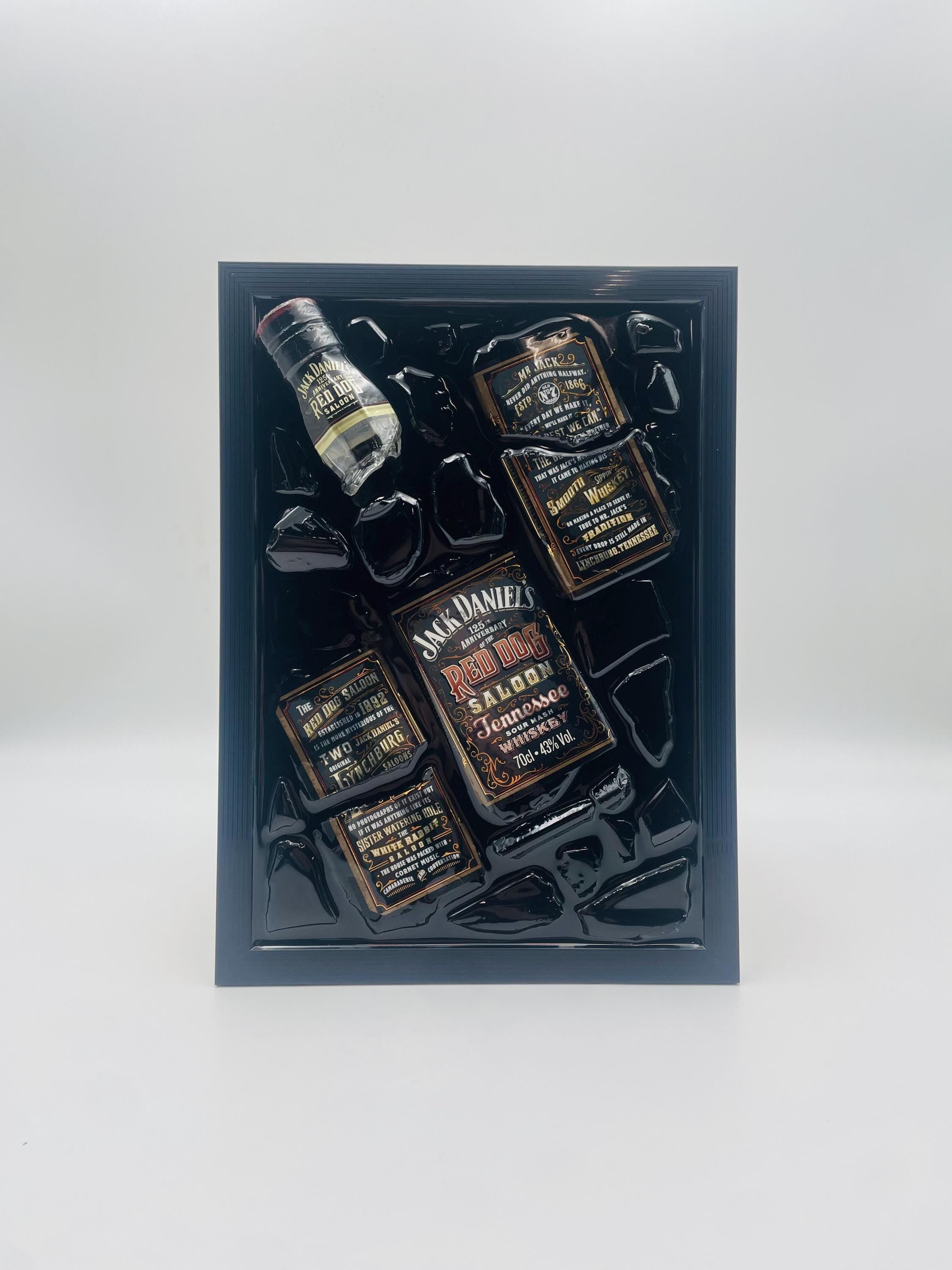 Jack Daniels Red Dog Saloon Broken Bottle Art