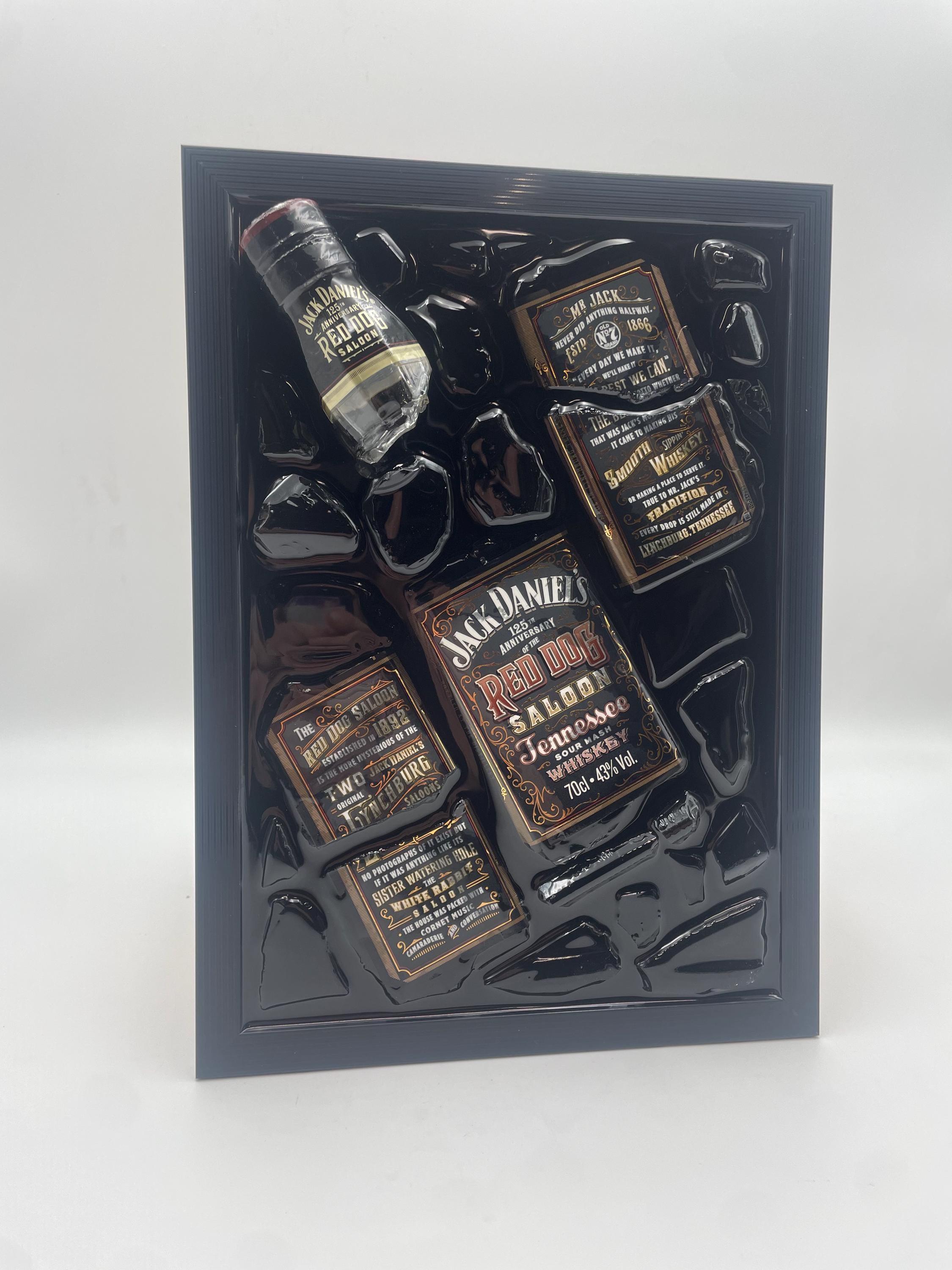 Jack Daniels Red Dog Saloon Broken Bottle Art