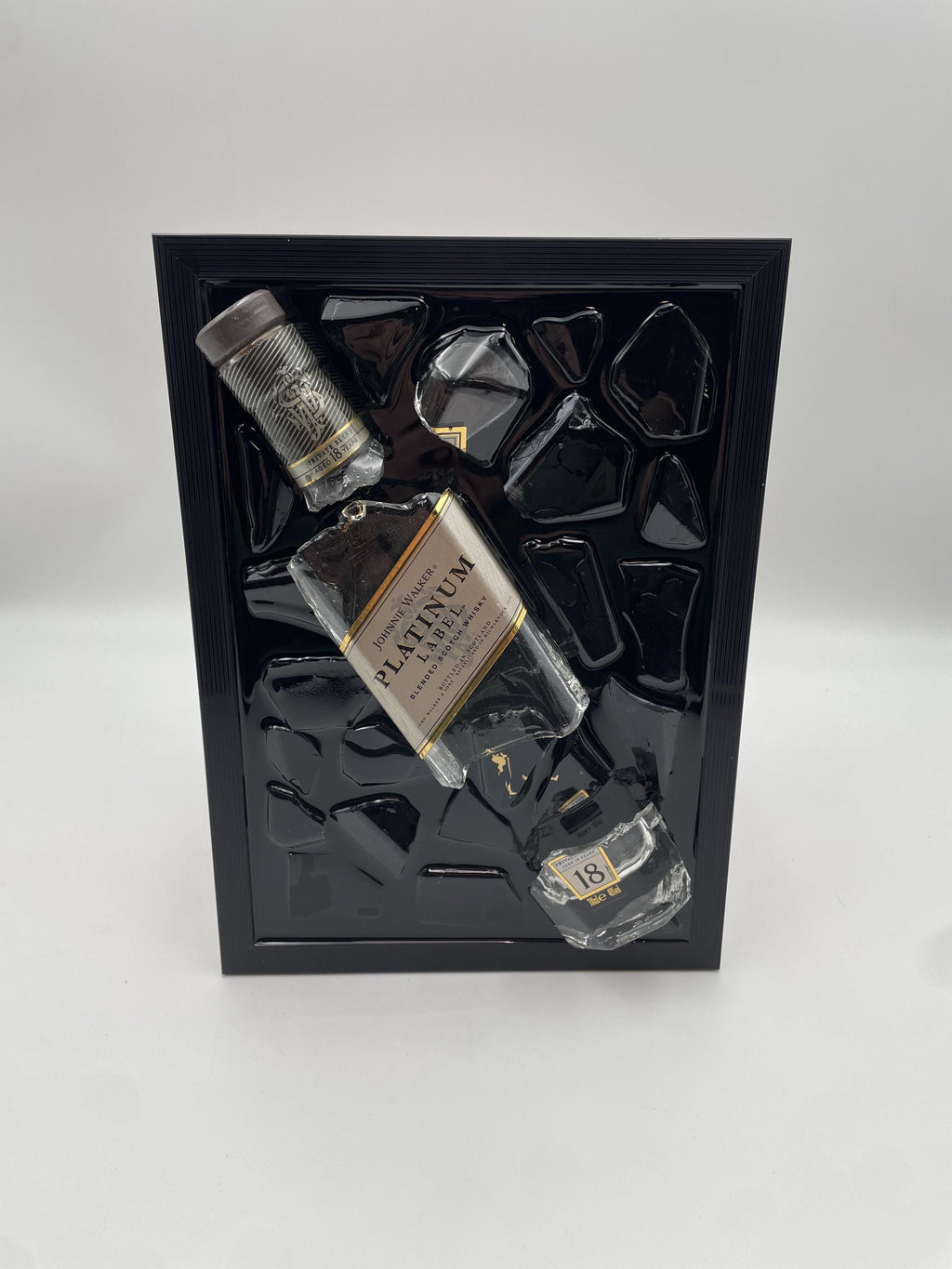 Johnnie Walker Platinum Label Broken Bottle Art