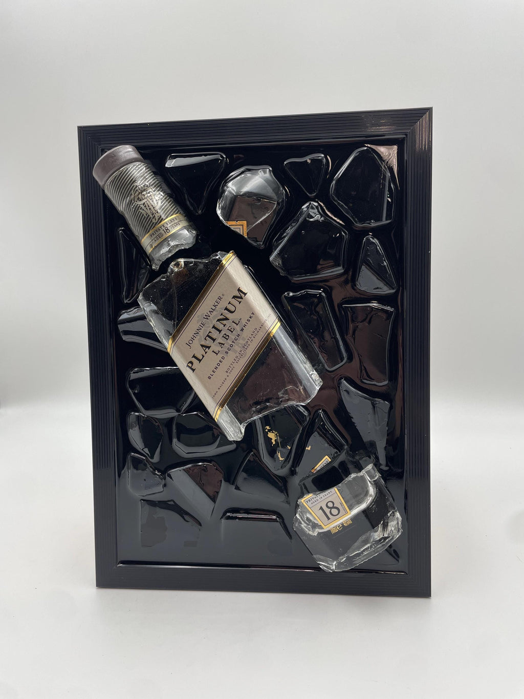 Johnnie Walker Platinum Label Broken Bottle Art