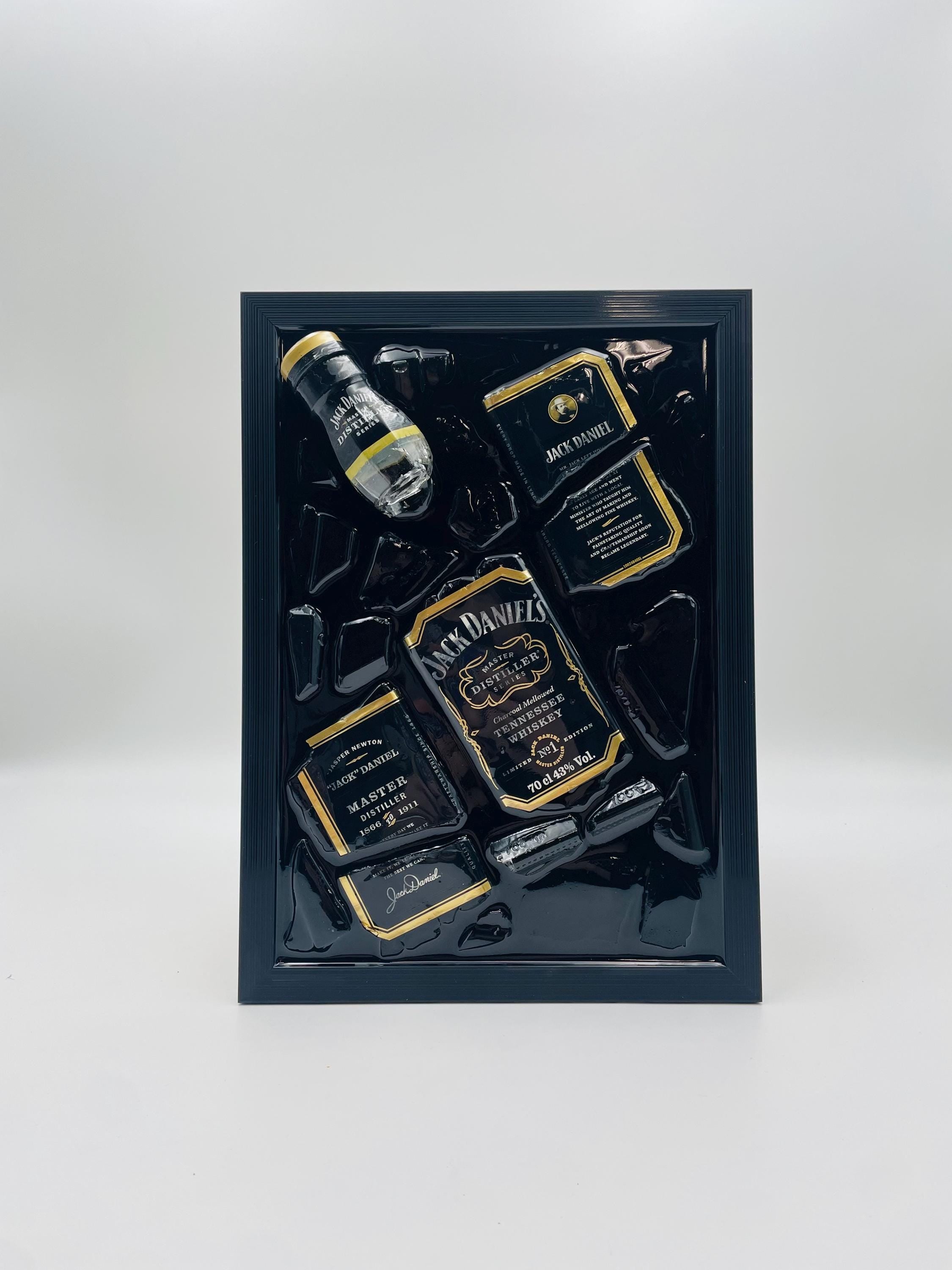 Jack Daniels Gold Master Broken Bottle Art