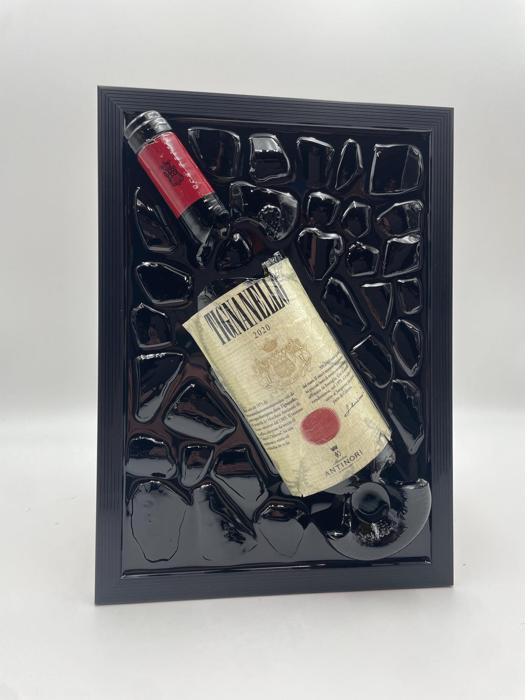 Tignanello Wine Broken Bottle Art Italian