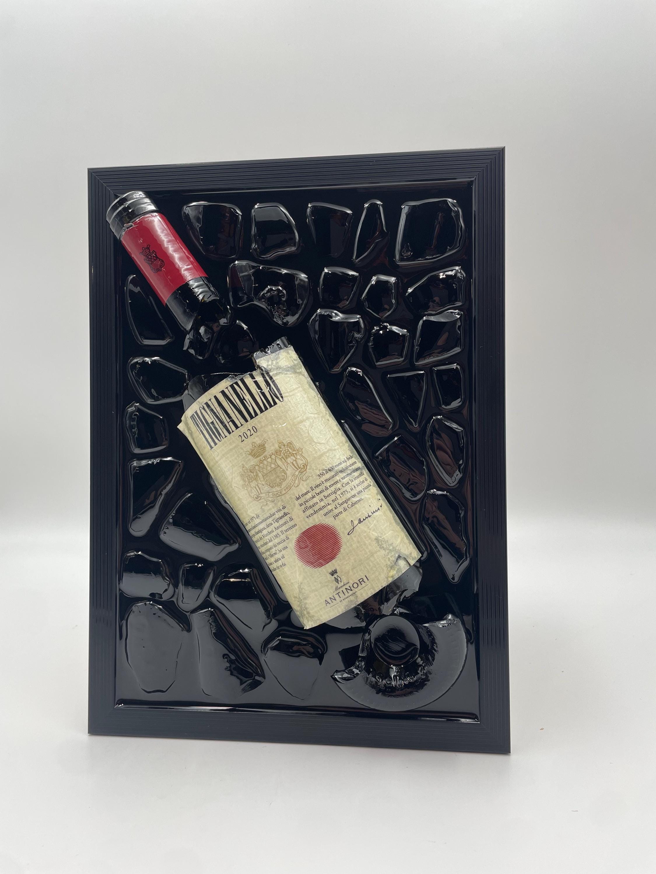 Tignanello Wine Broken Bottle Art Italian