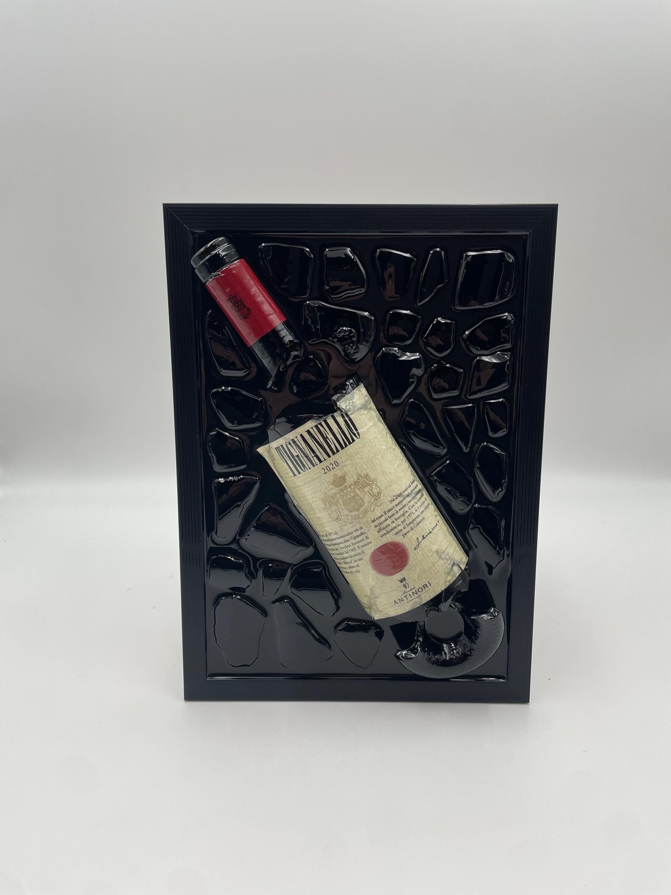 Tignanello Wine Broken Bottle Art Italian
