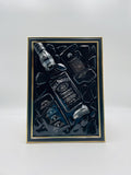 Jack Daniels Gold Frame Broken Bottle Art