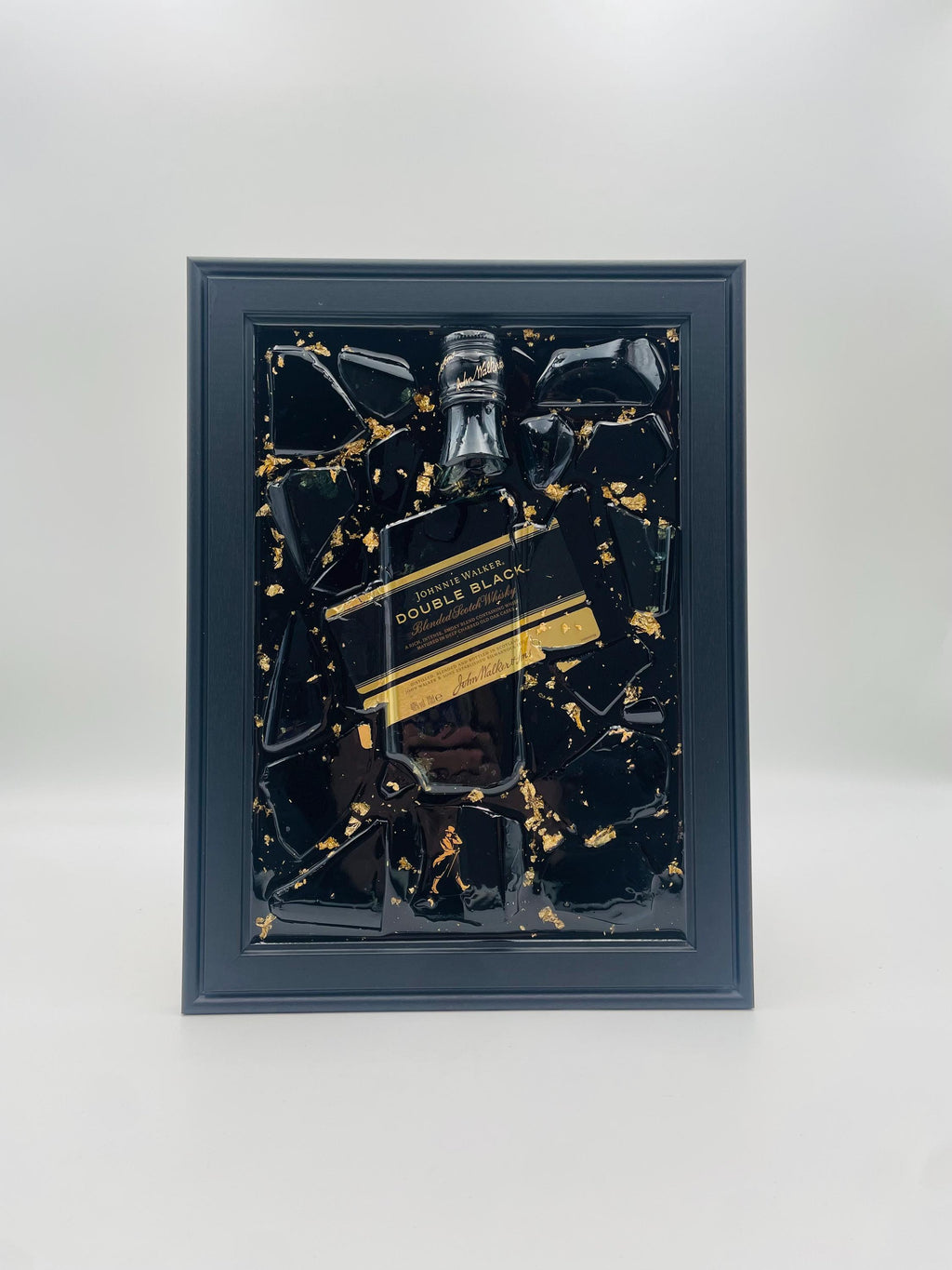 Johnnie Walker Double Black Gold Broken Bottle Art