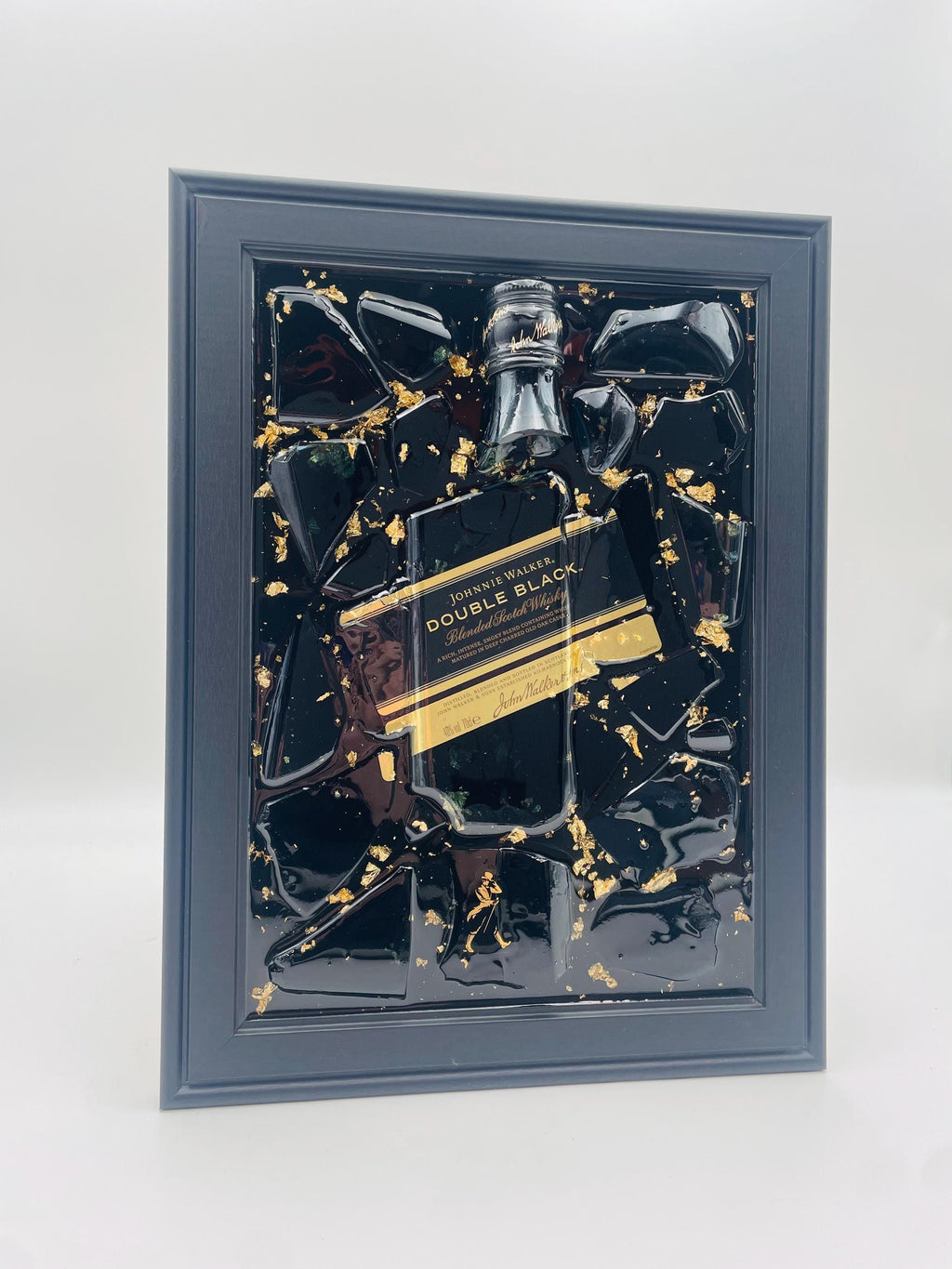 Johnnie Walker Double Black Gold Broken Bottle Art