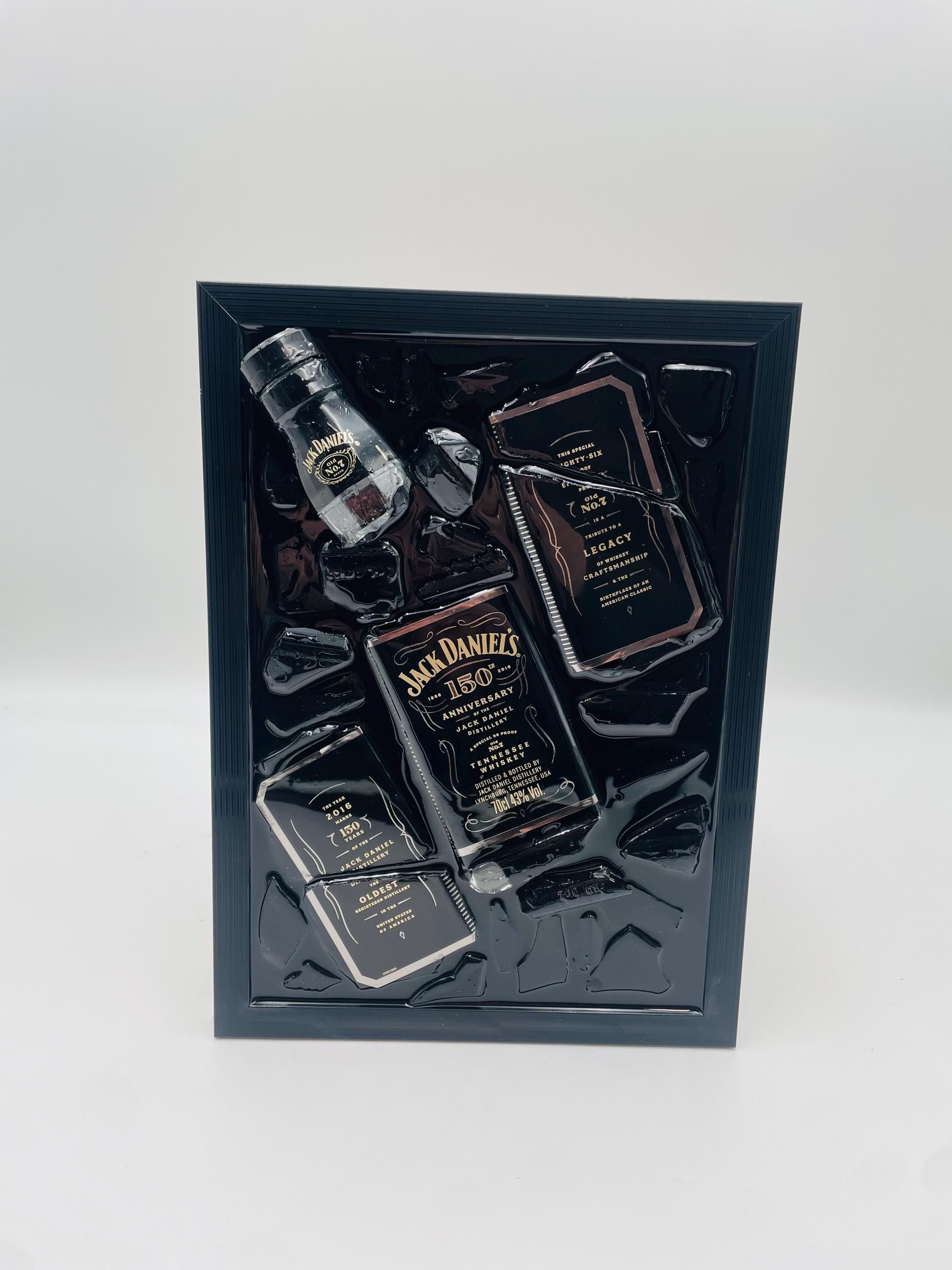 Jack Daniels 150 Year Anniversary Broken Bottle Art