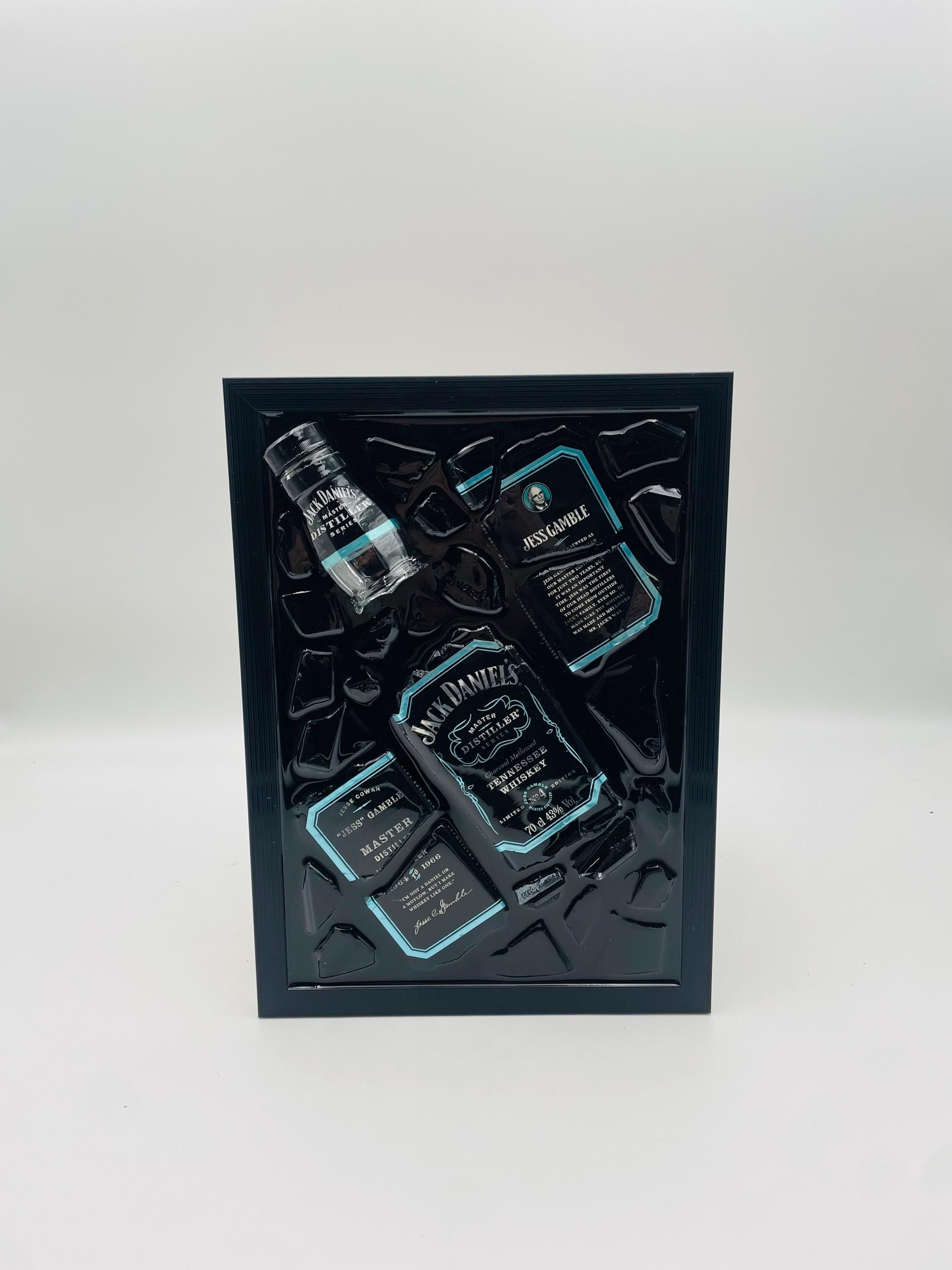 Jack Daniels Light Blue Master Broken Bottle Art