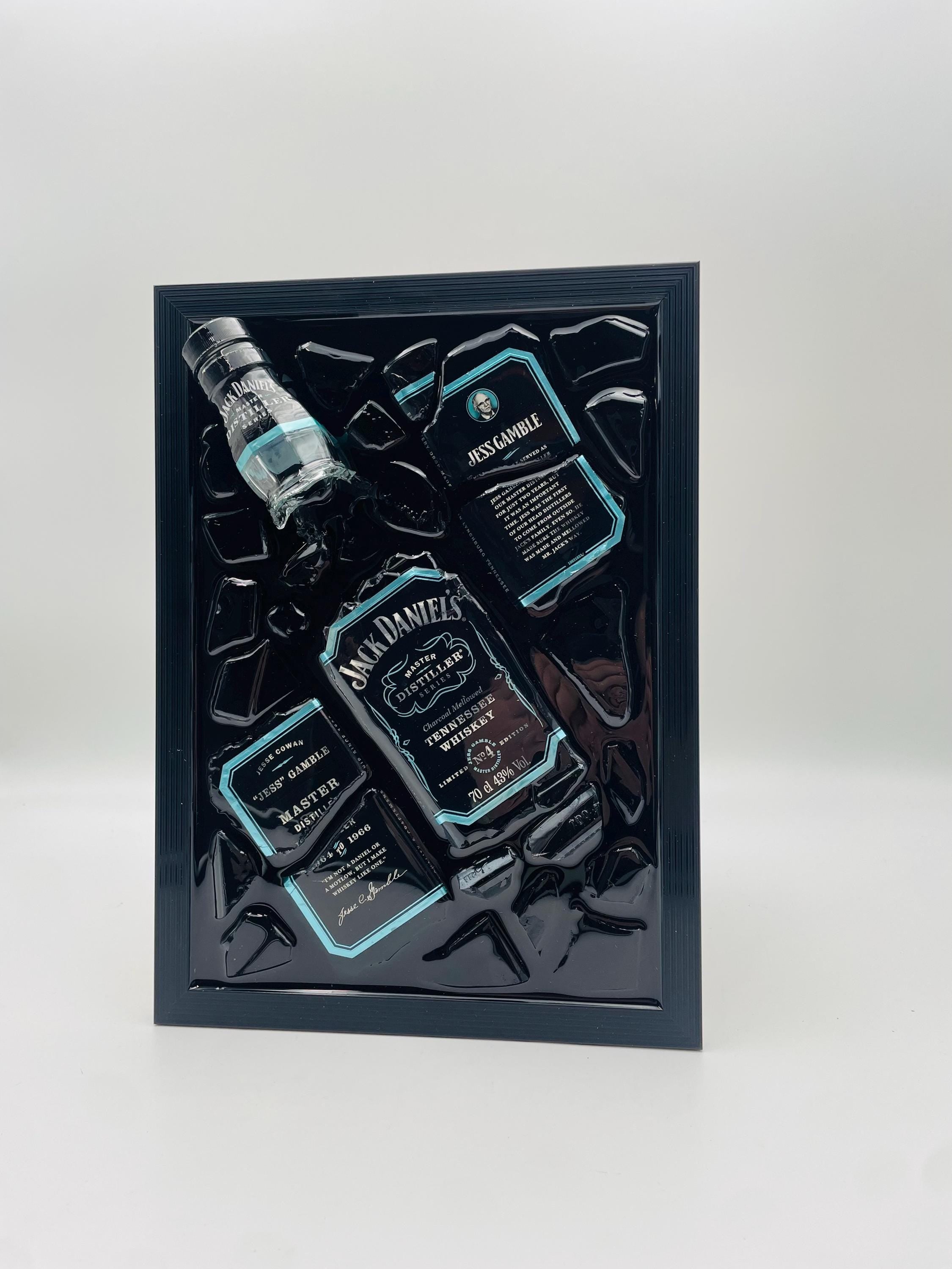Jack Daniels Light Blue Master Broken Bottle Art