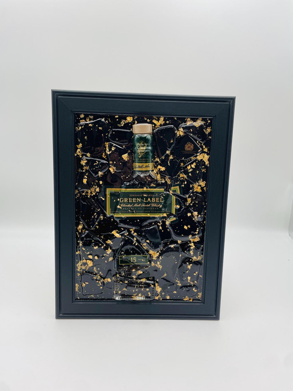 Johnnie Walker Green Label Broken Bottle Art