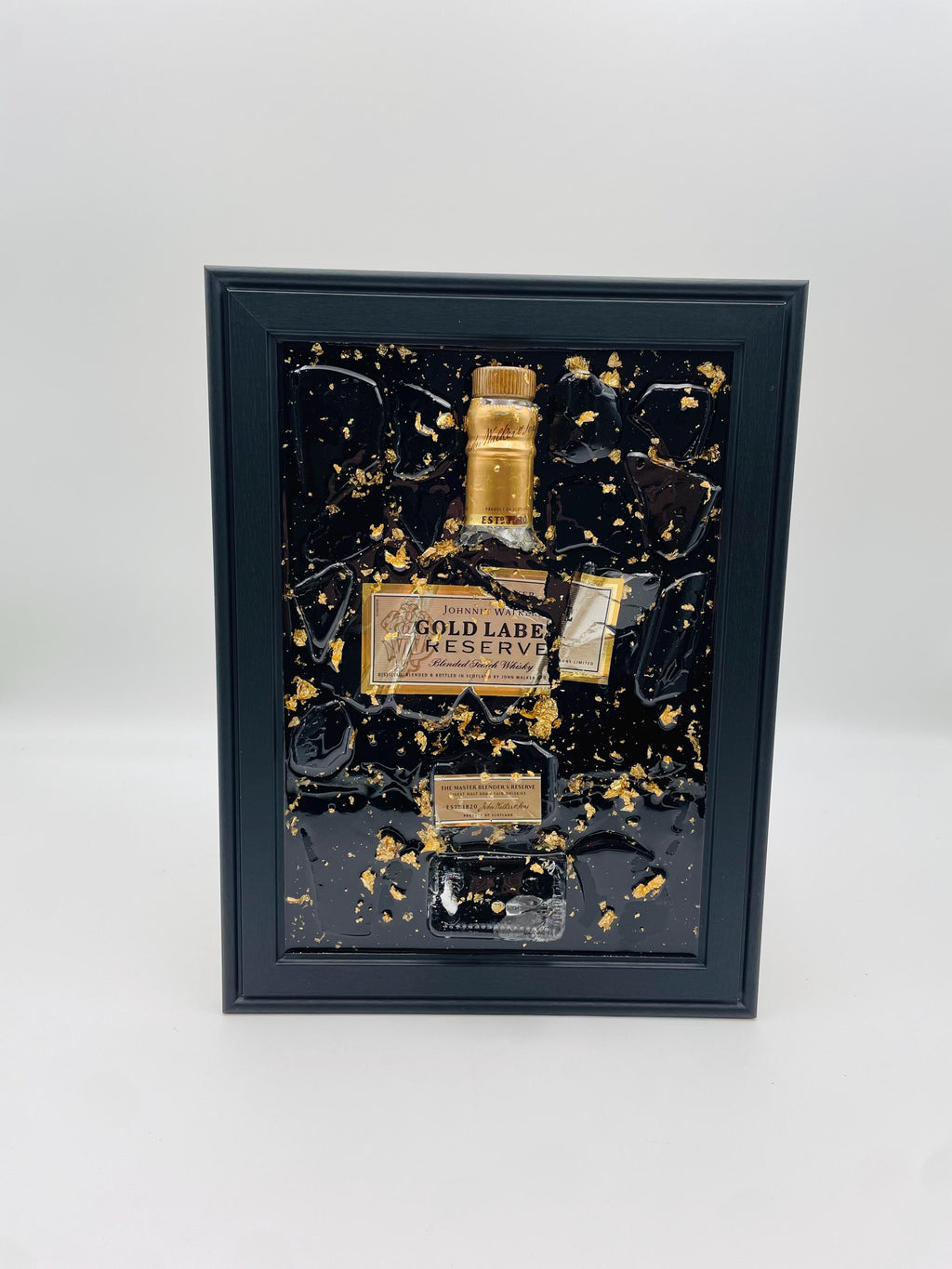 Johnnie Walker Gold label Broken Bottle Art