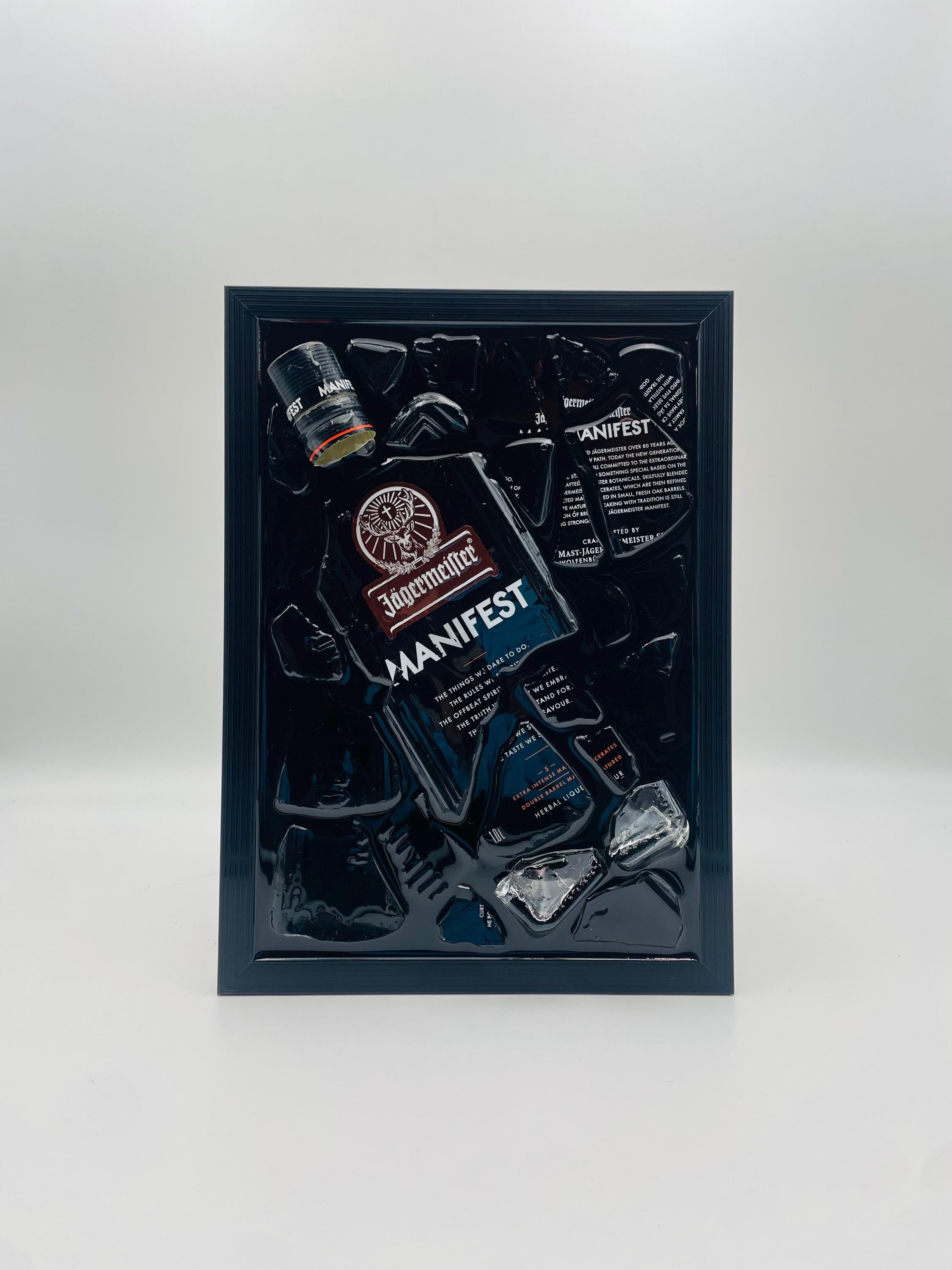 Jägermeister Manifest Epoxy Broken Bottle Art