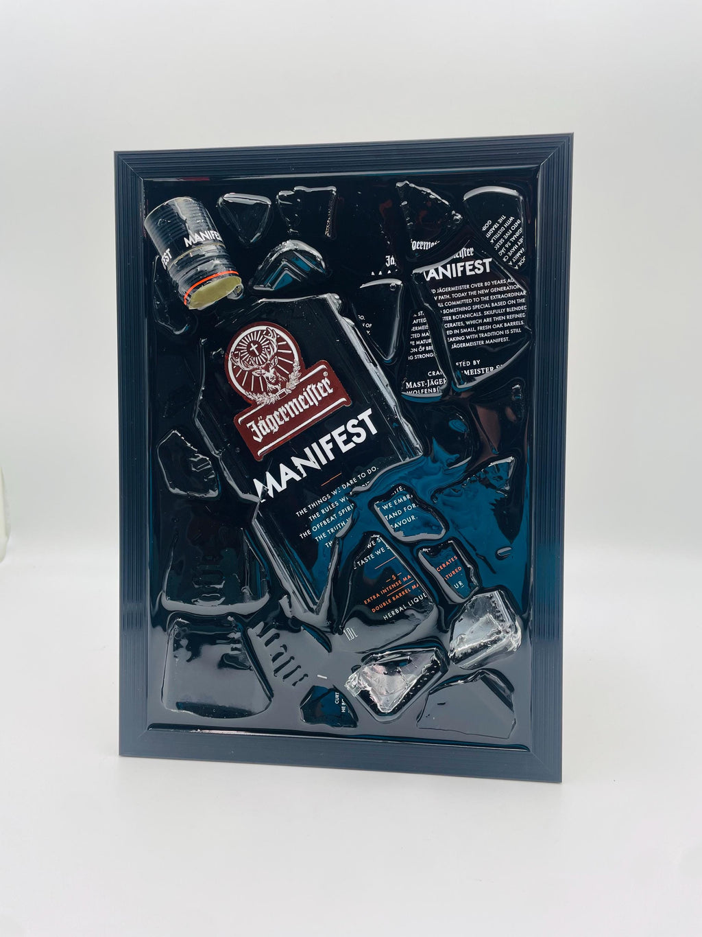 Jägermeister Manifest Epoxy Broken Bottle Art