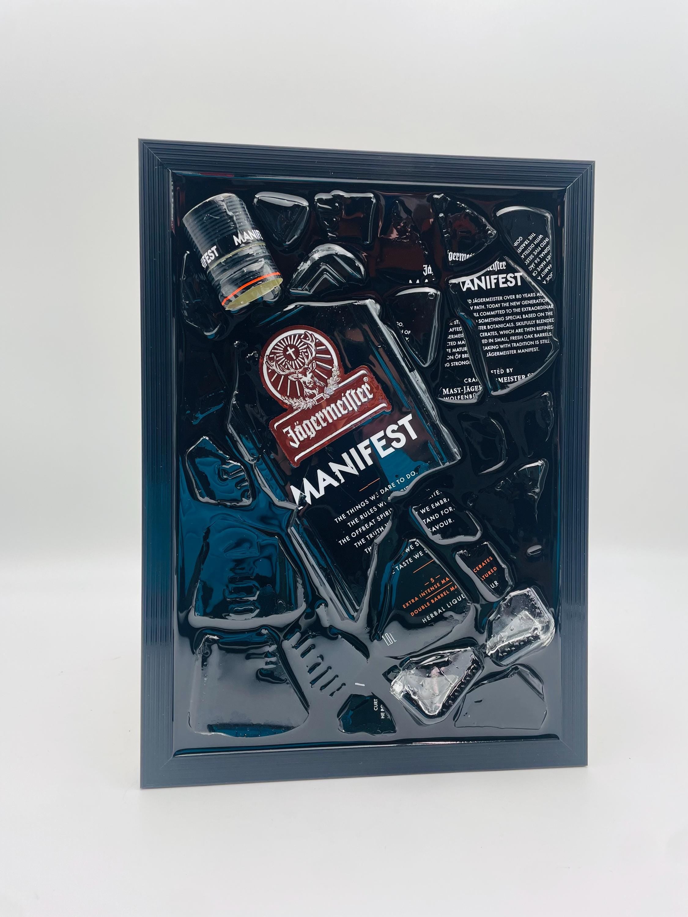 Jägermeister Manifest Epoxy Broken Bottle Art