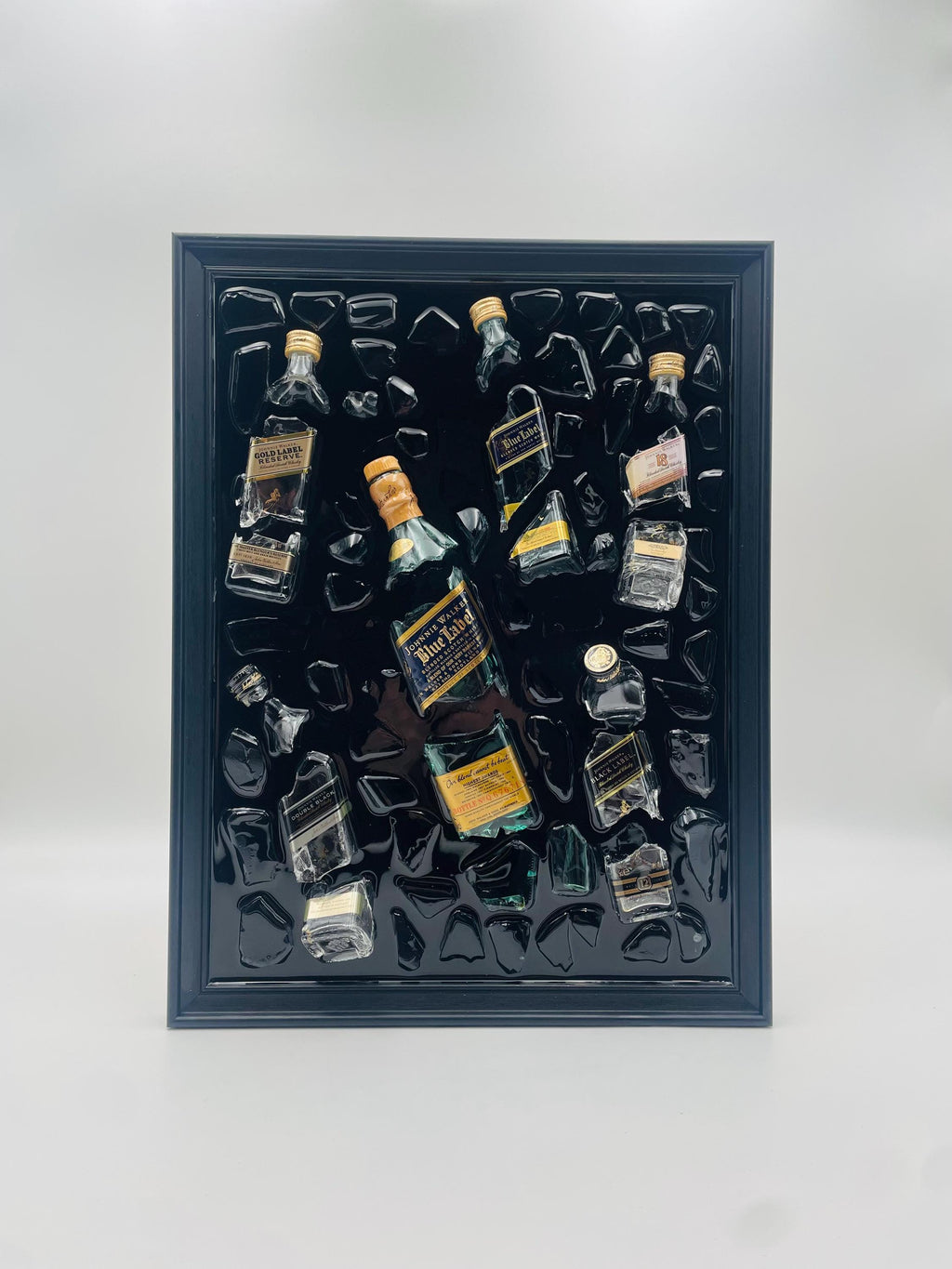 Johnnie Walker Mini Collection Label Broken Bottle Art
