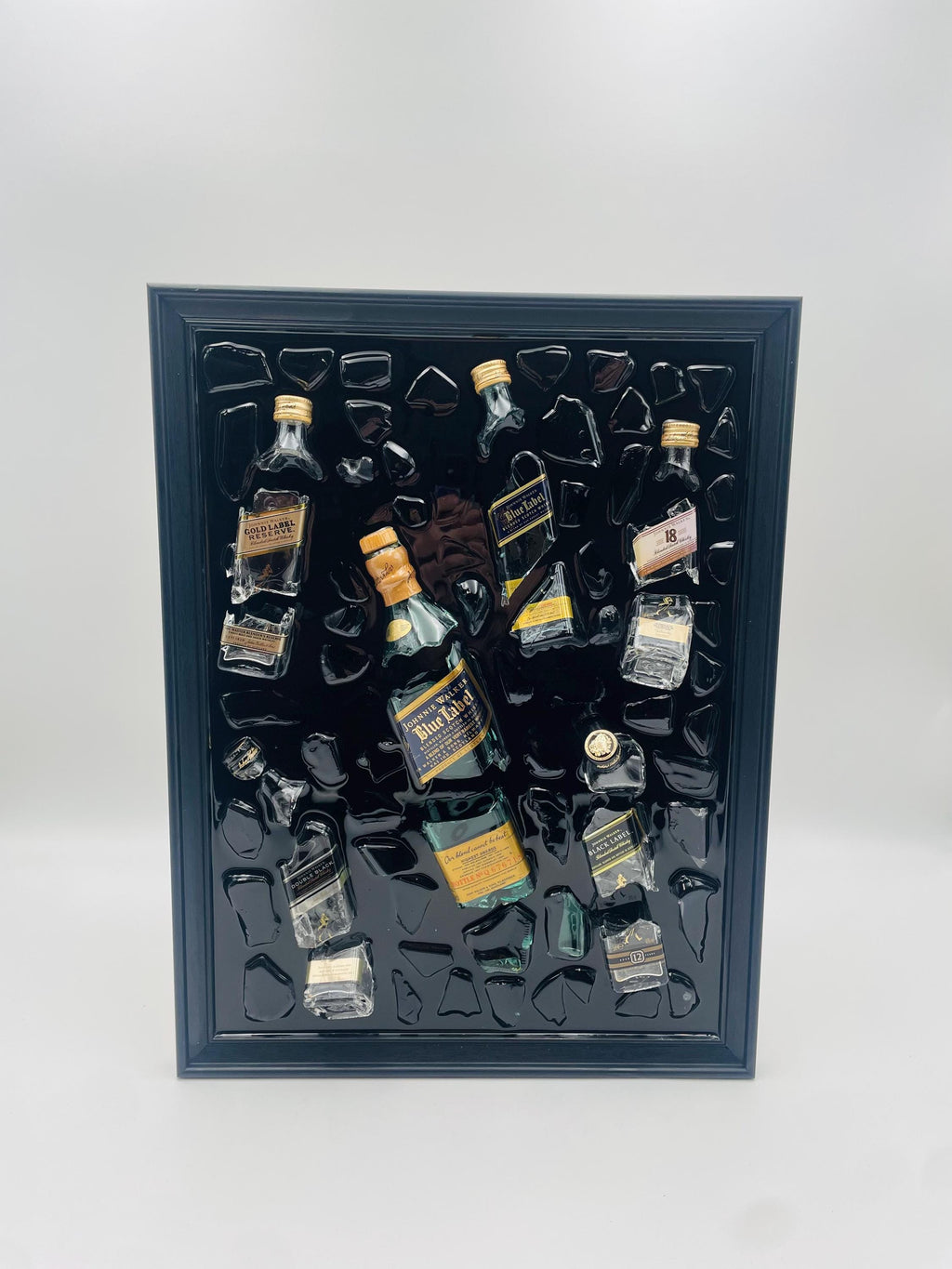 Johnnie Walker Mini Collection Label Broken Bottle Art