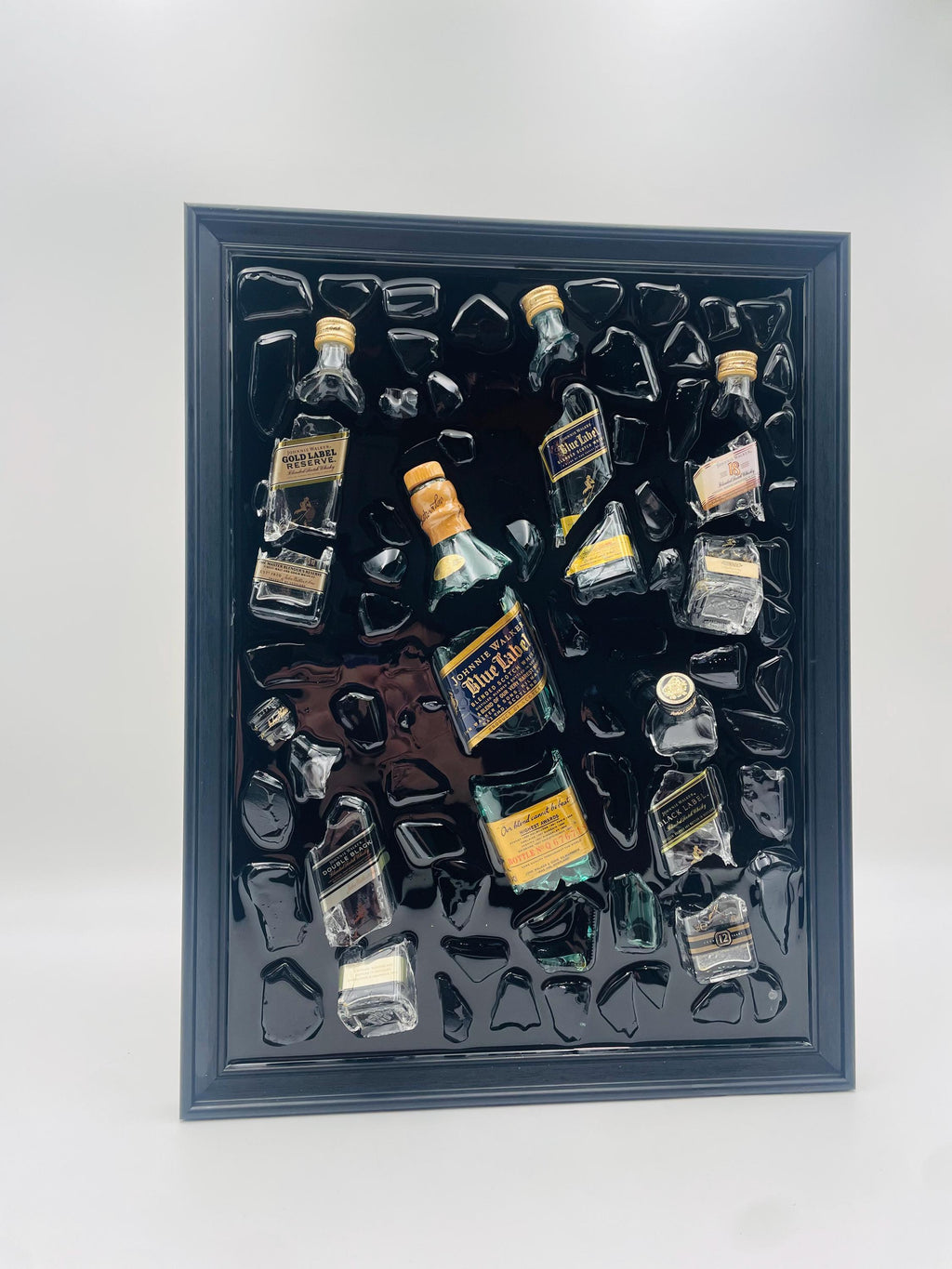 Johnnie Walker Mini Collection Label Broken Bottle Art