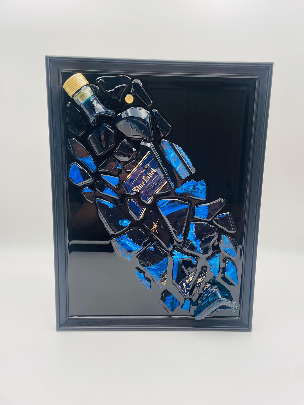 Johnnie Walker Year Of the Horse Blue Label Broken Bottle Art