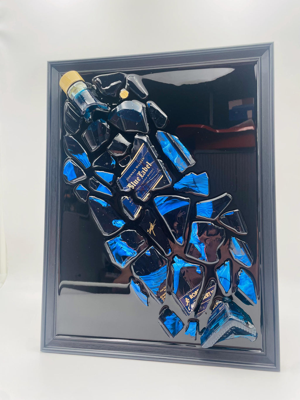 Johnnie Walker Year Of the Horse Blue Label Broken Bottle Art