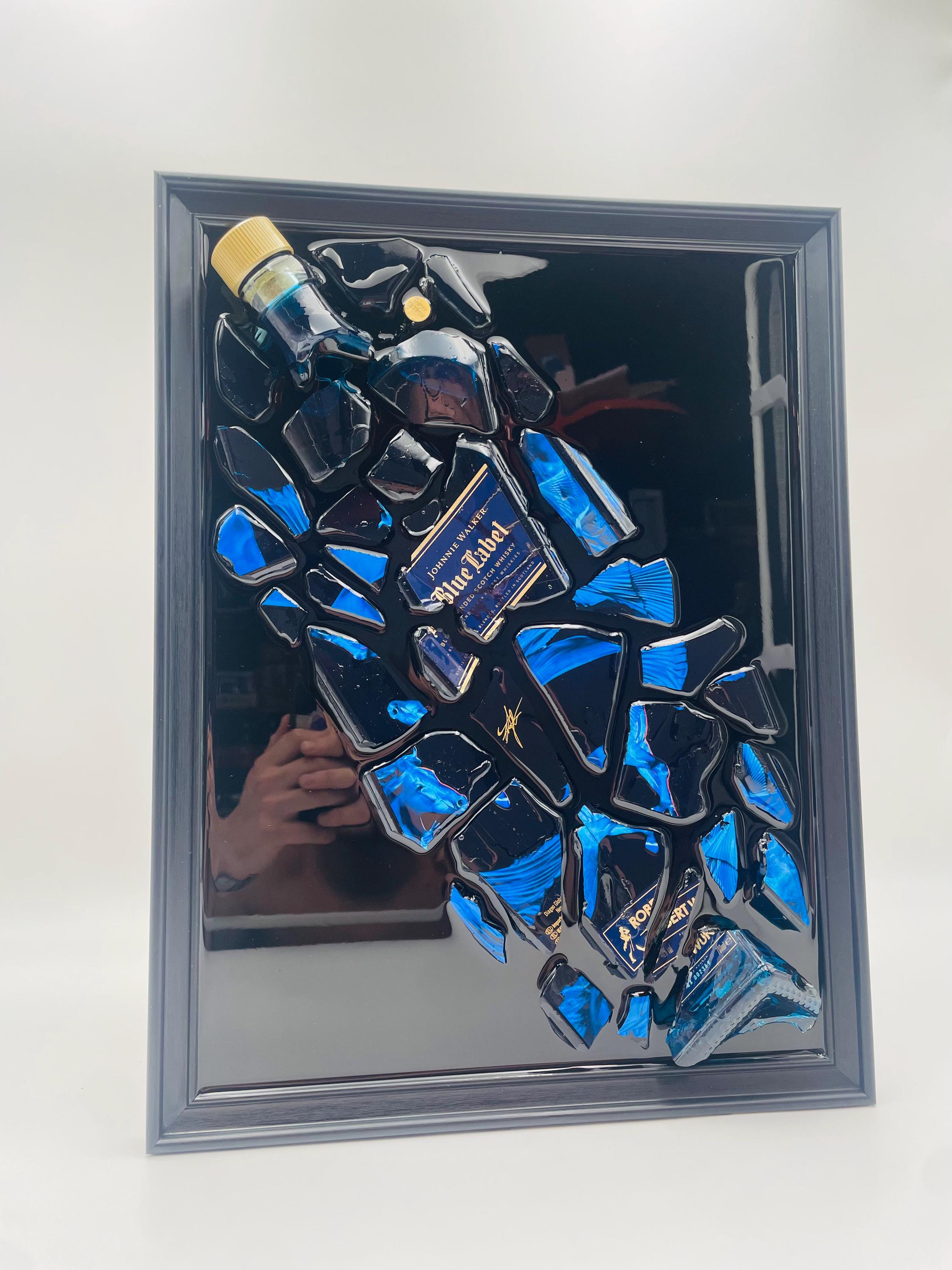 Johnnie Walker Year Of the Horse Blue Label Broken Bottle Art