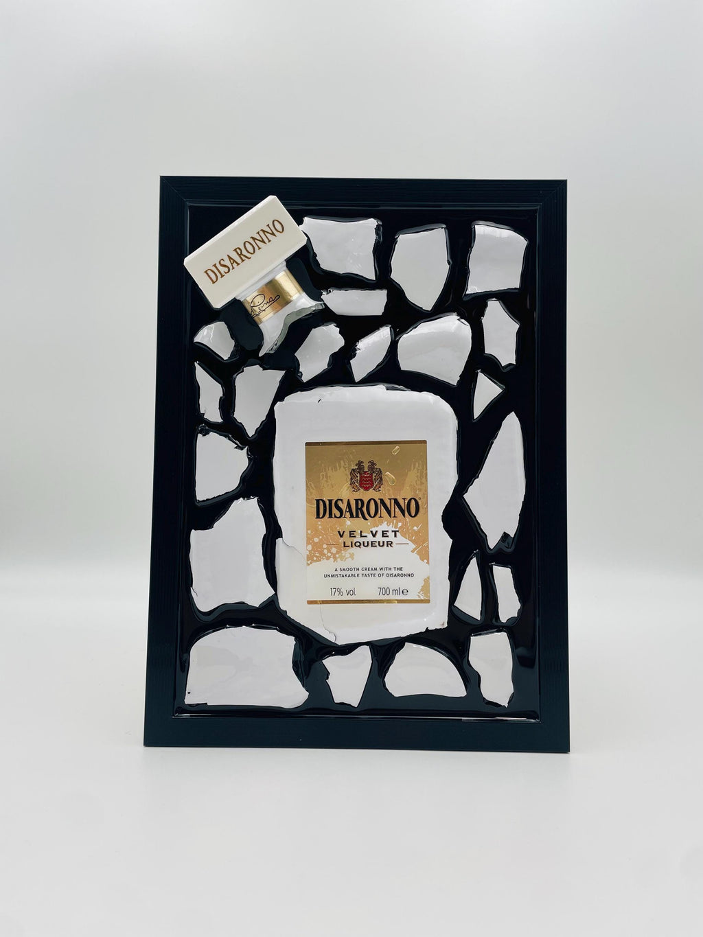 Disaronno White Broken Bottle Art