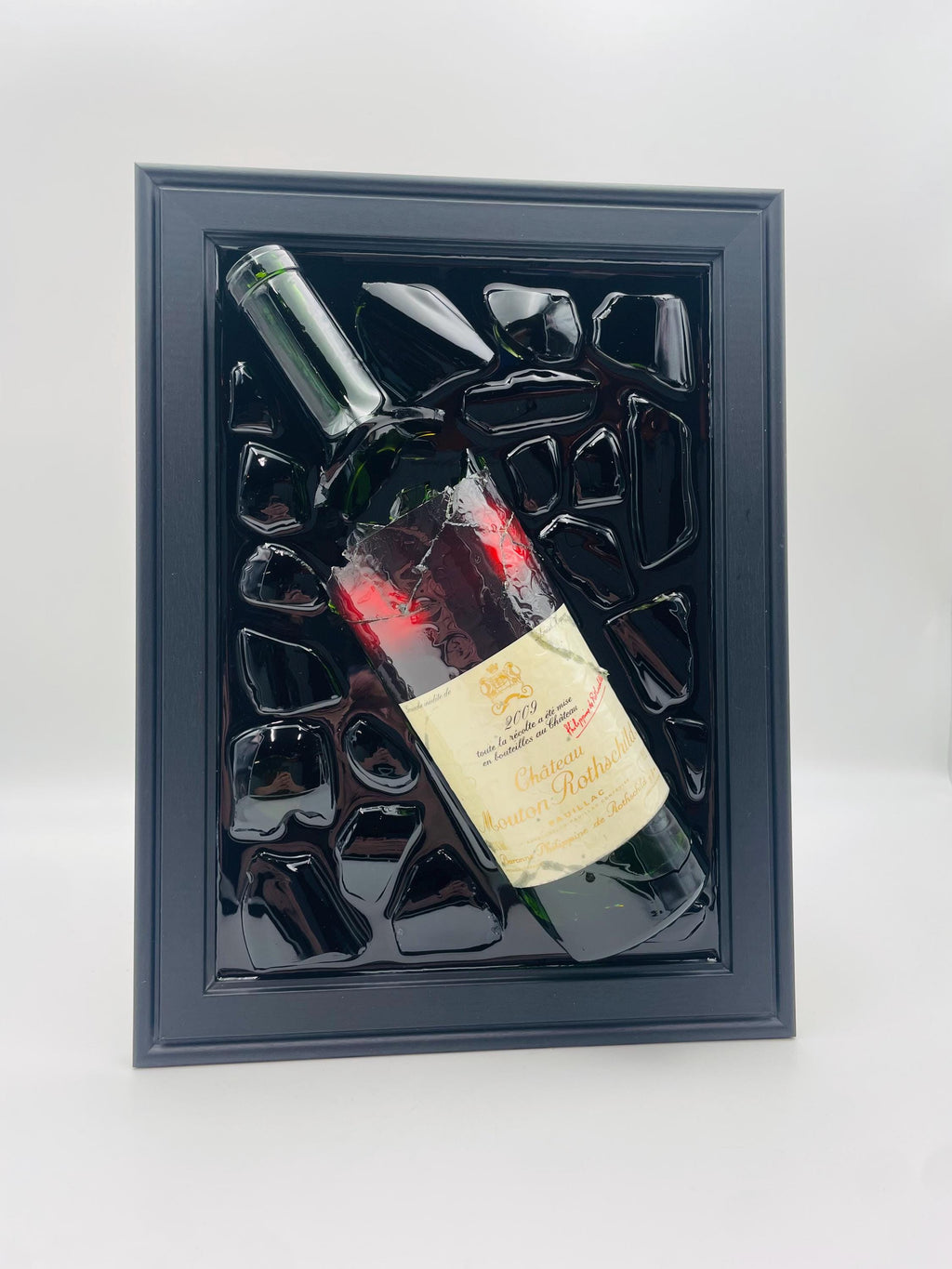 Mouton Rotschild 2009 Wine Broken Bottle Art