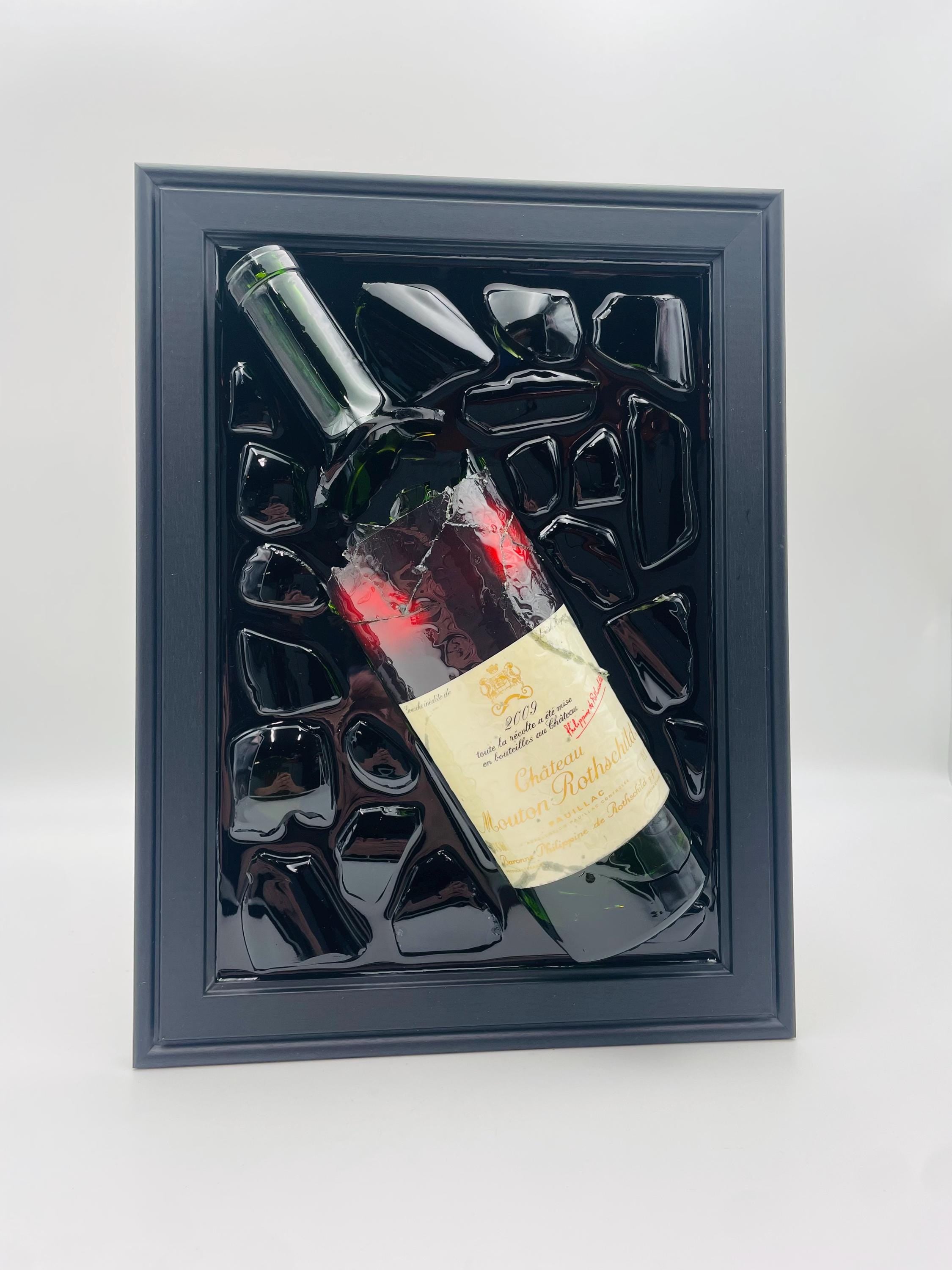 Mouton Rotschild 2009 Wine Broken Bottle Art