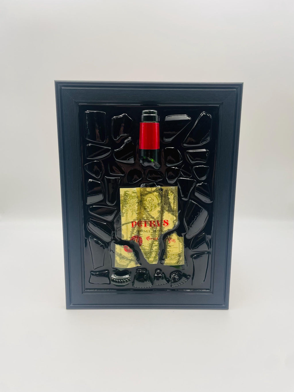 Petrus Wine Broken Bottle Art
