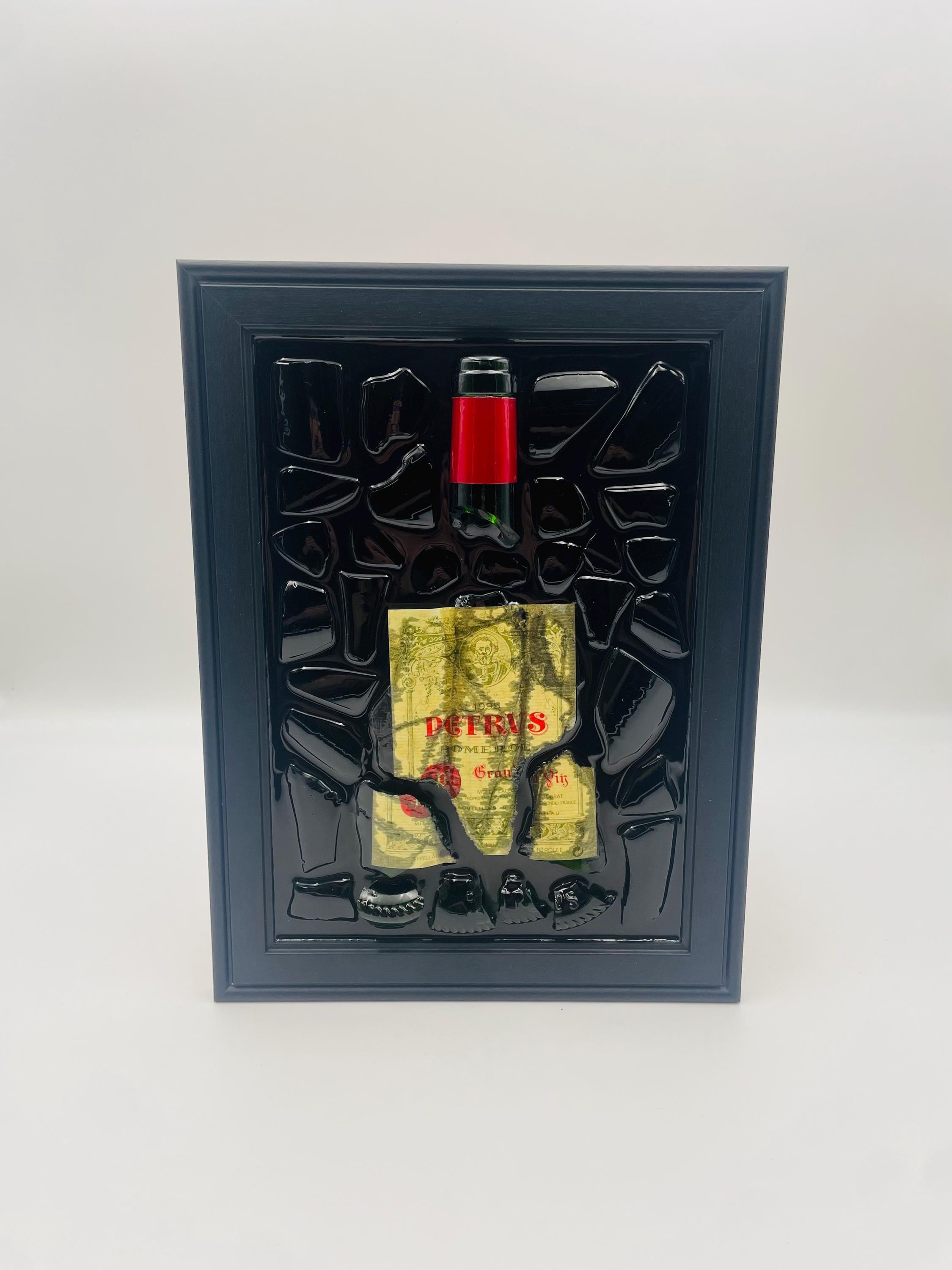 Petrus Wine Broken Bottle Art