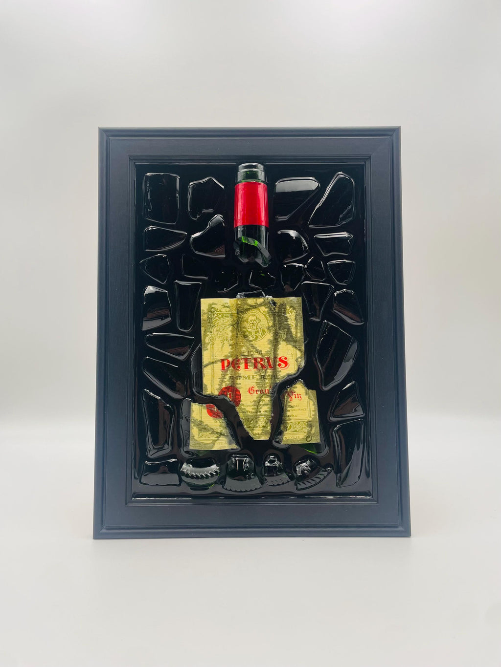 Petrus Wine Broken Bottle Art