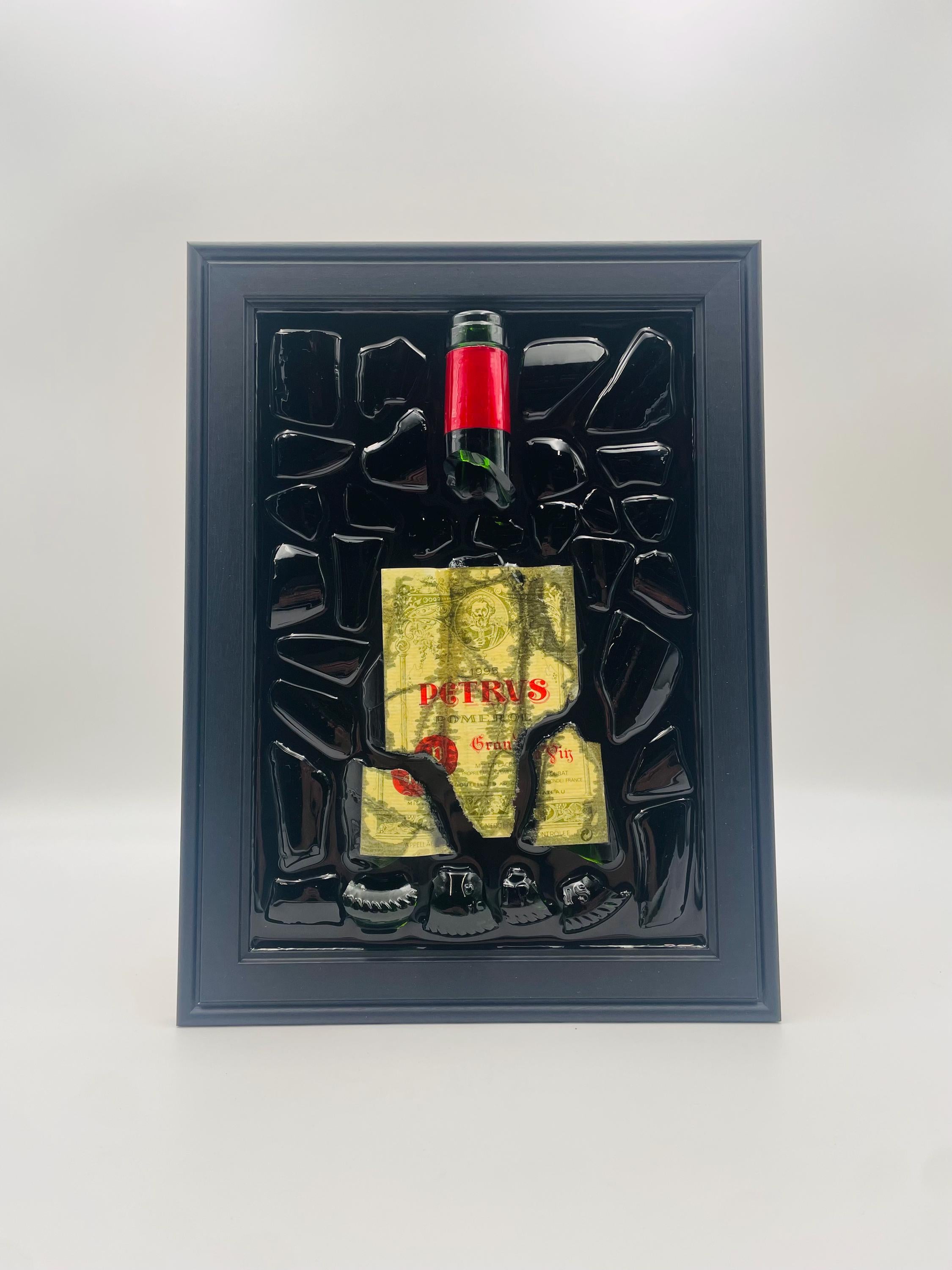 Petrus Wine Broken Bottle Art