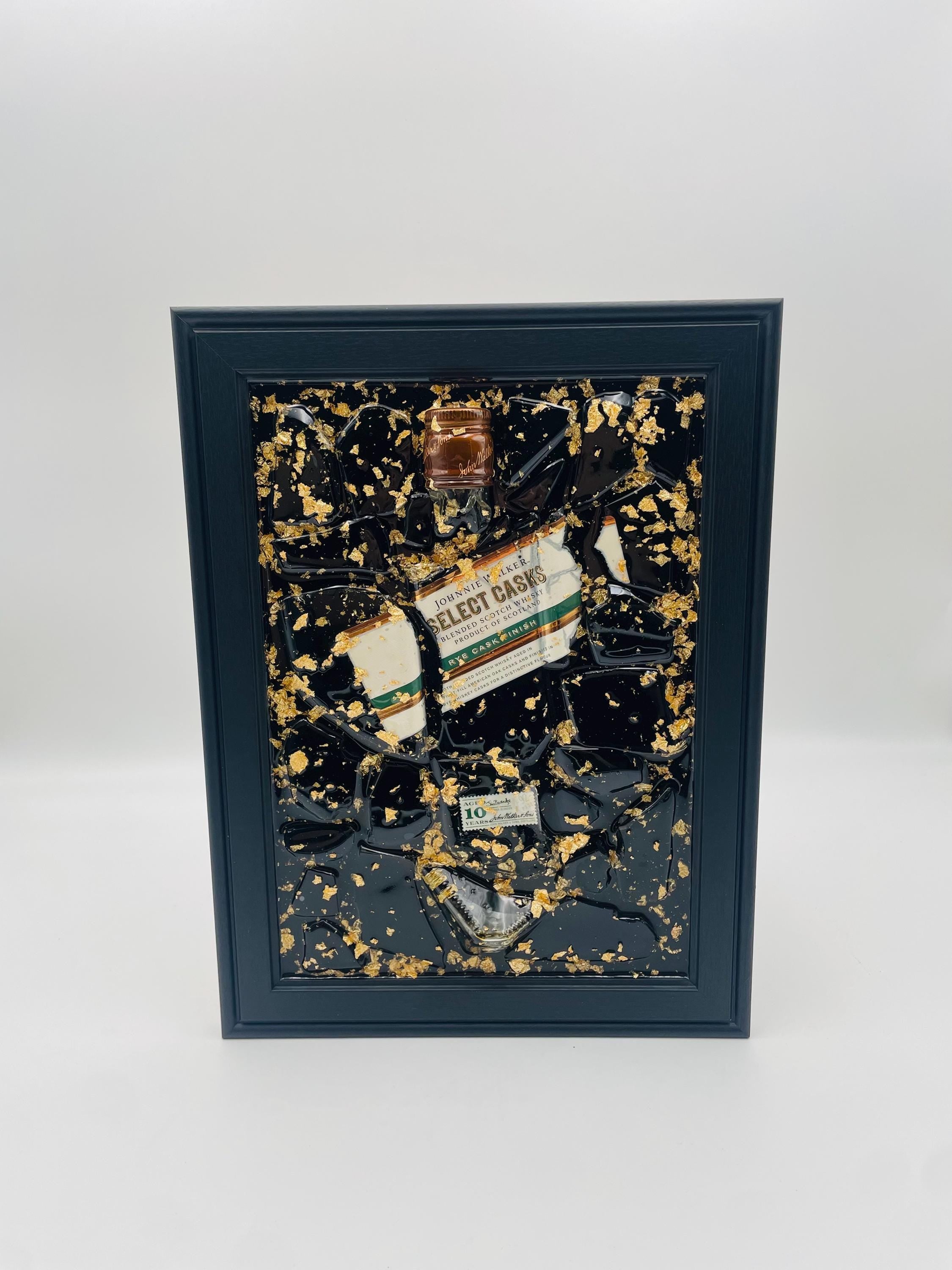 Johnnie Walker Select Casks Gold Broken Bottle Art