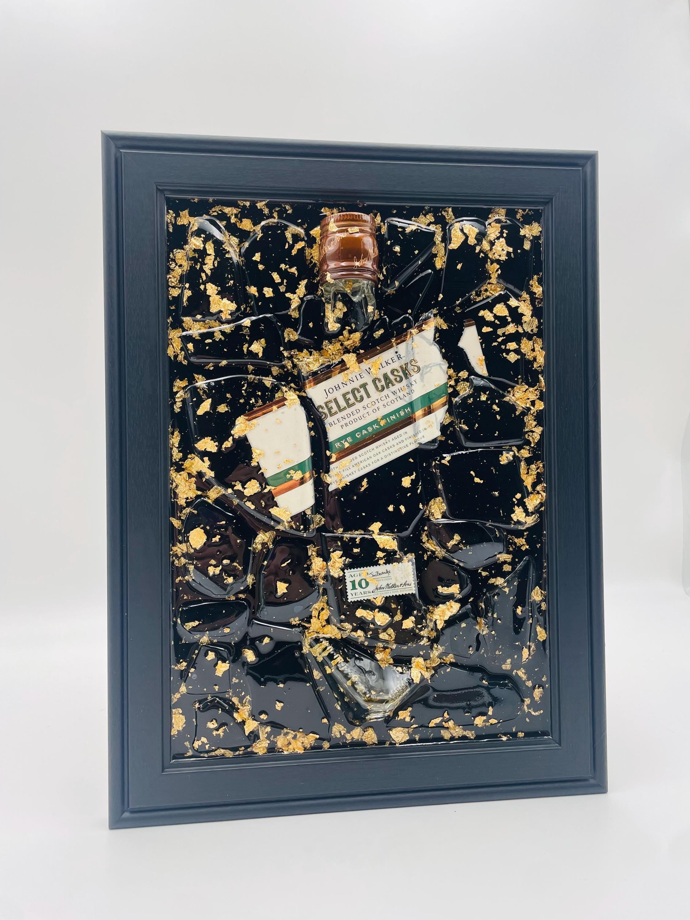 Johnnie Walker Select Casks Gold Broken Bottle Art