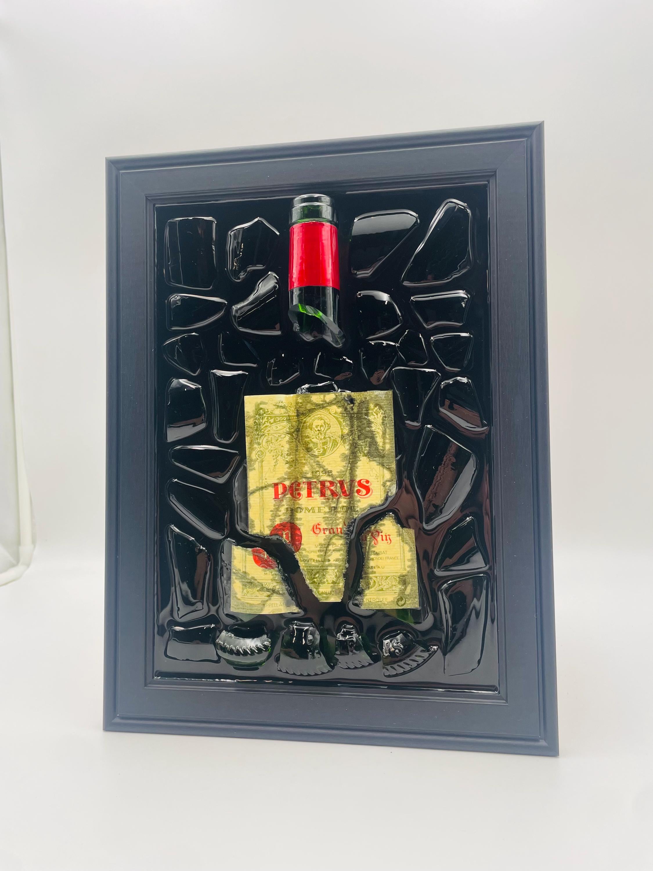 Petrus Wine Broken Bottle Art