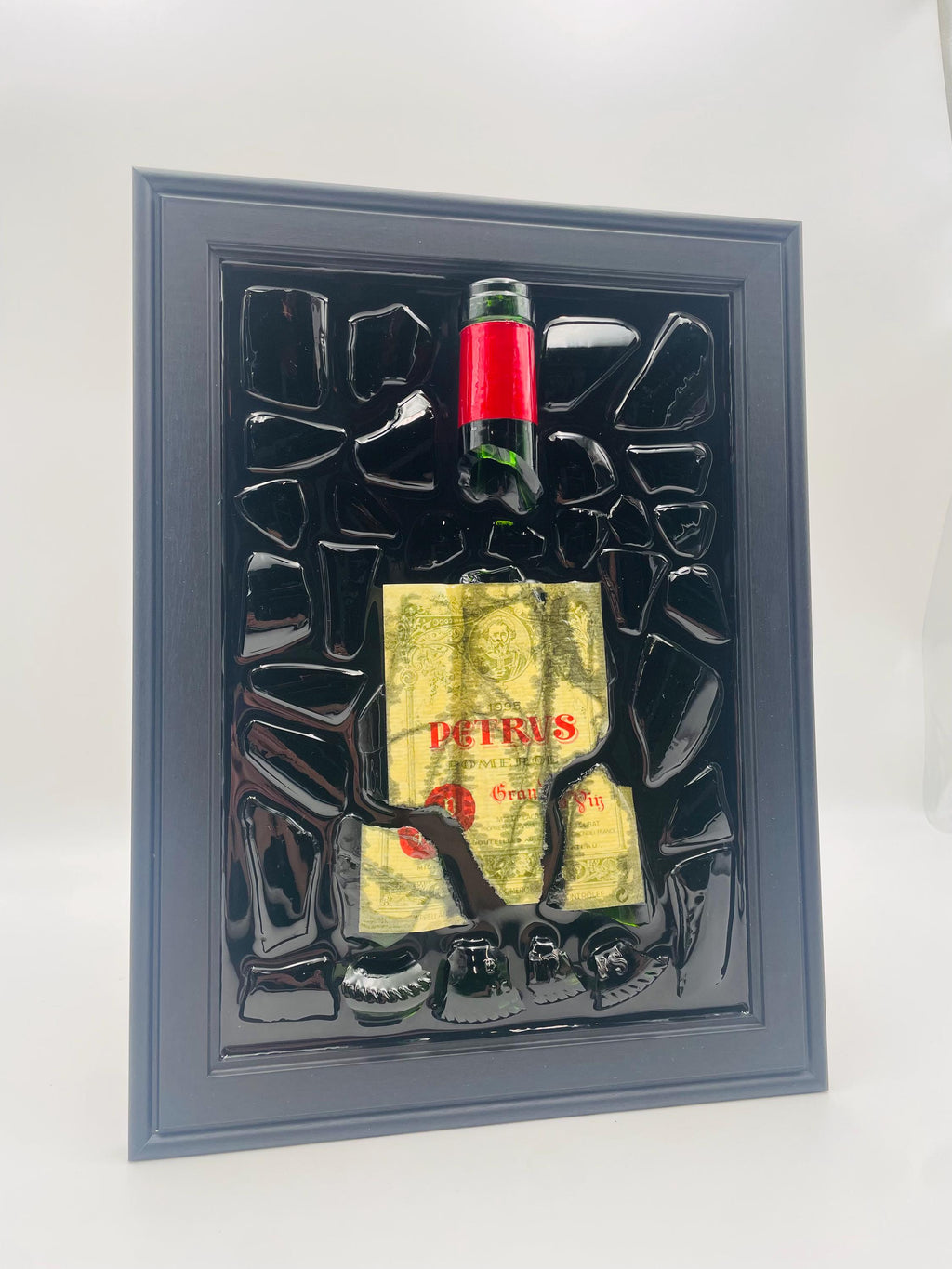 Petrus Wine Broken Bottle Art