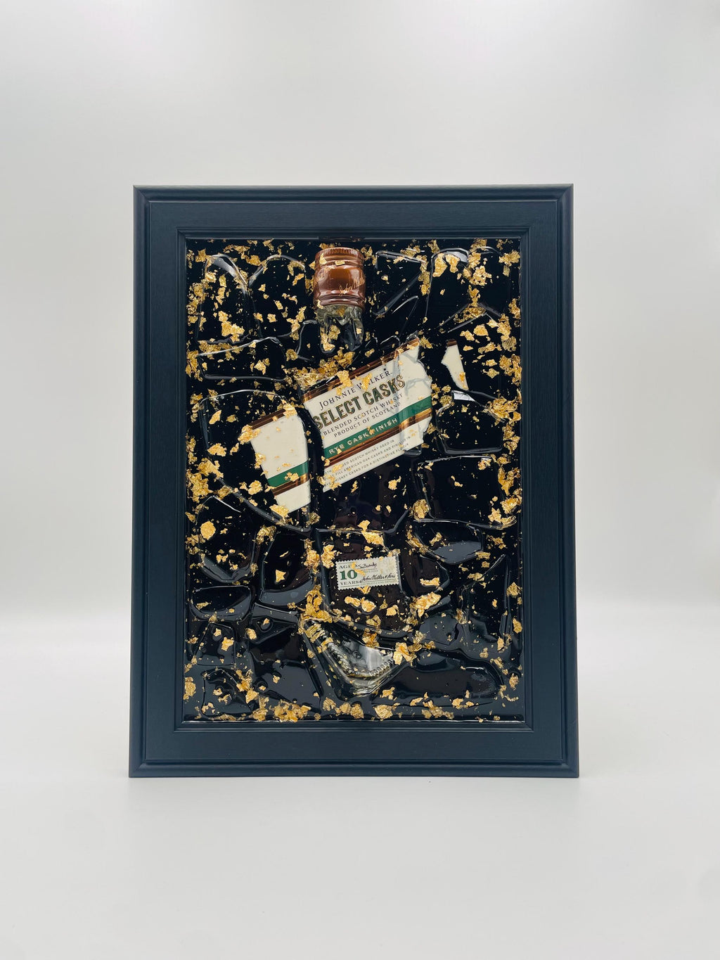 Johnnie Walker Select Casks Gold Broken Bottle Art