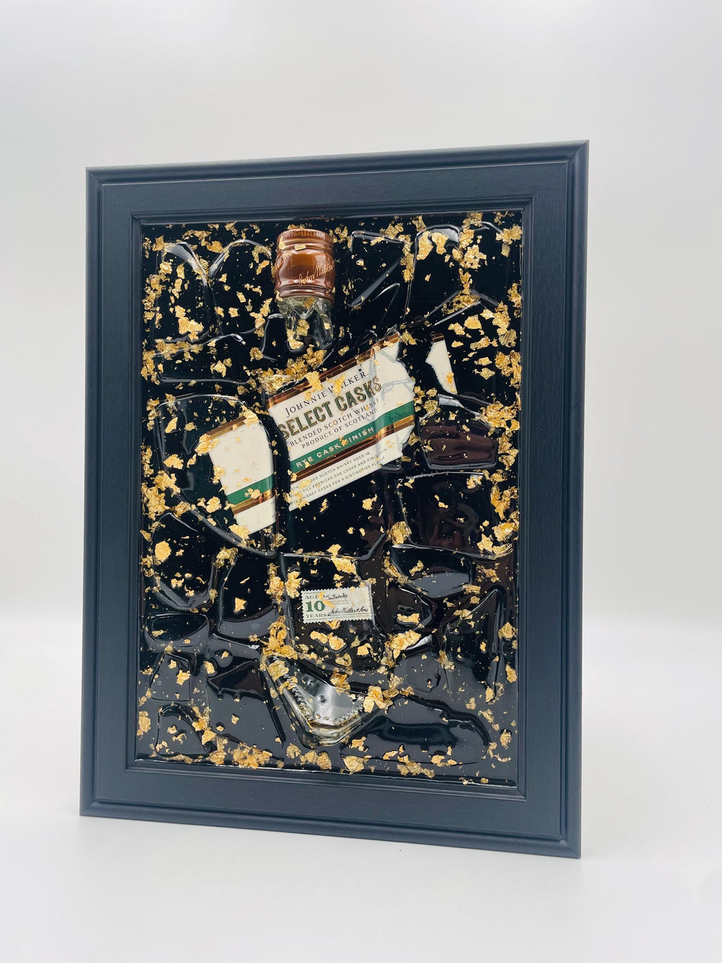 Johnnie Walker Select Casks Gold Broken Bottle Art