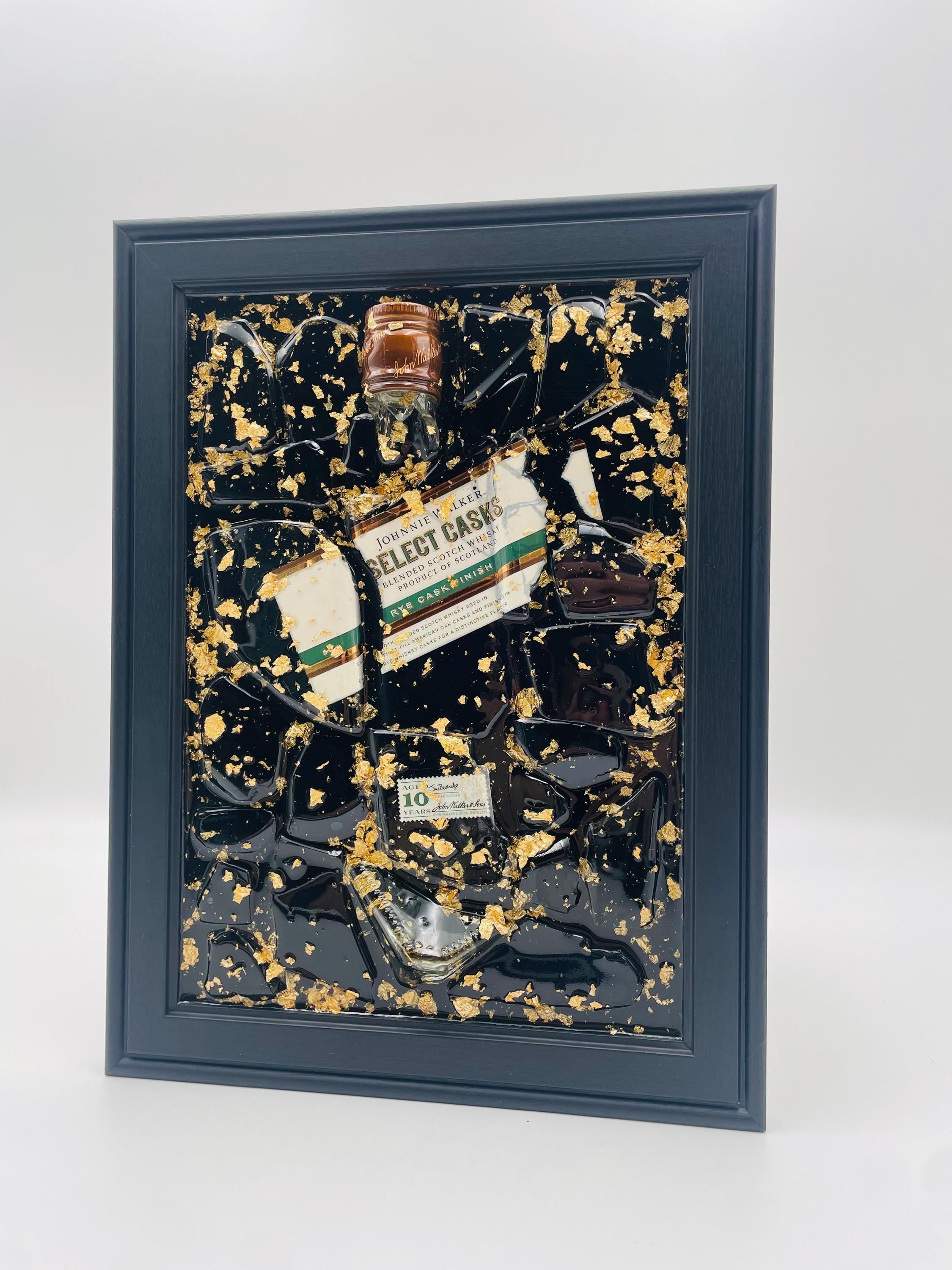 Johnnie Walker Select Casks Gold Broken Bottle Art
