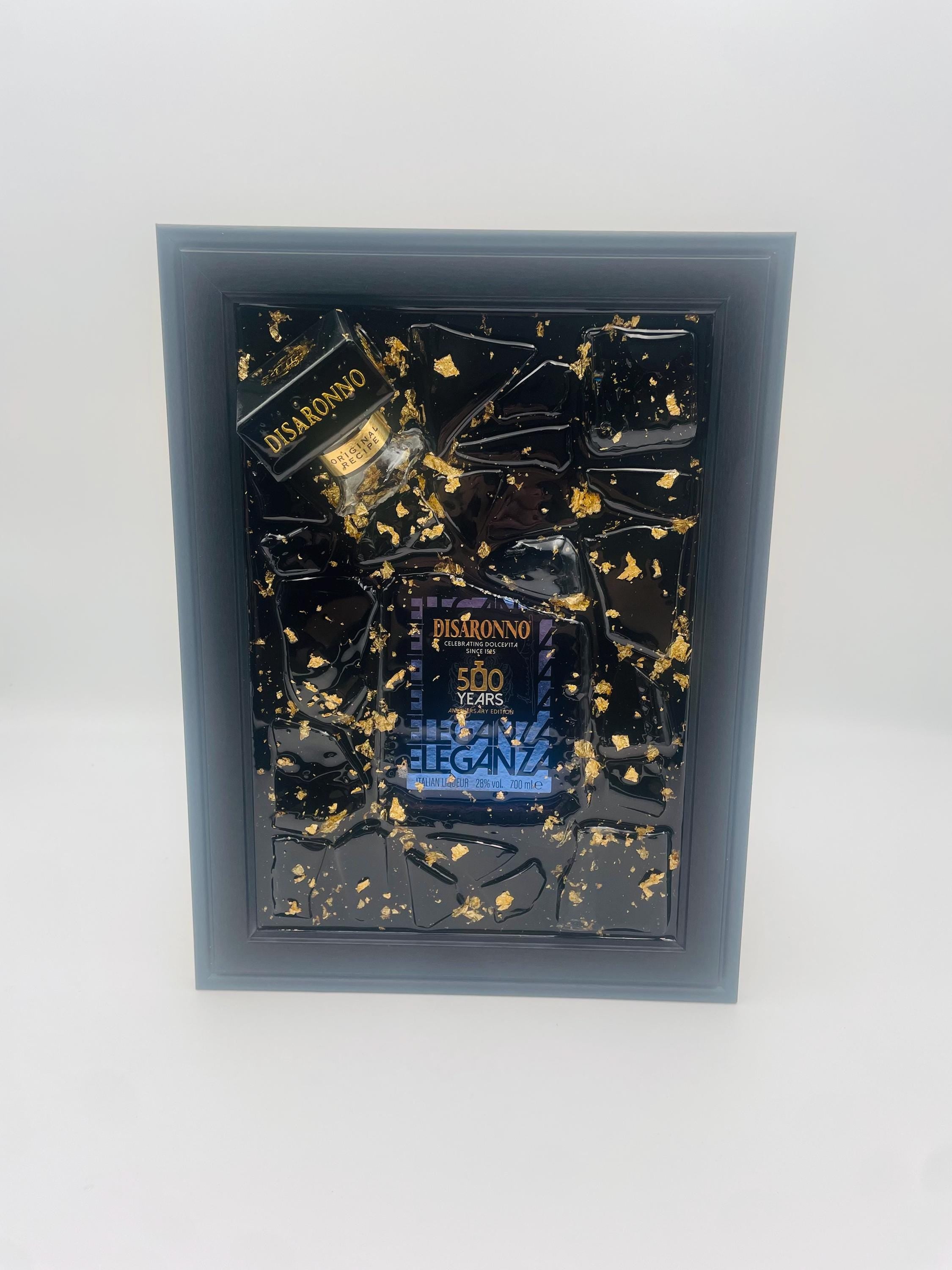 Disaronno 500 Year Purple Broken Bottle Art