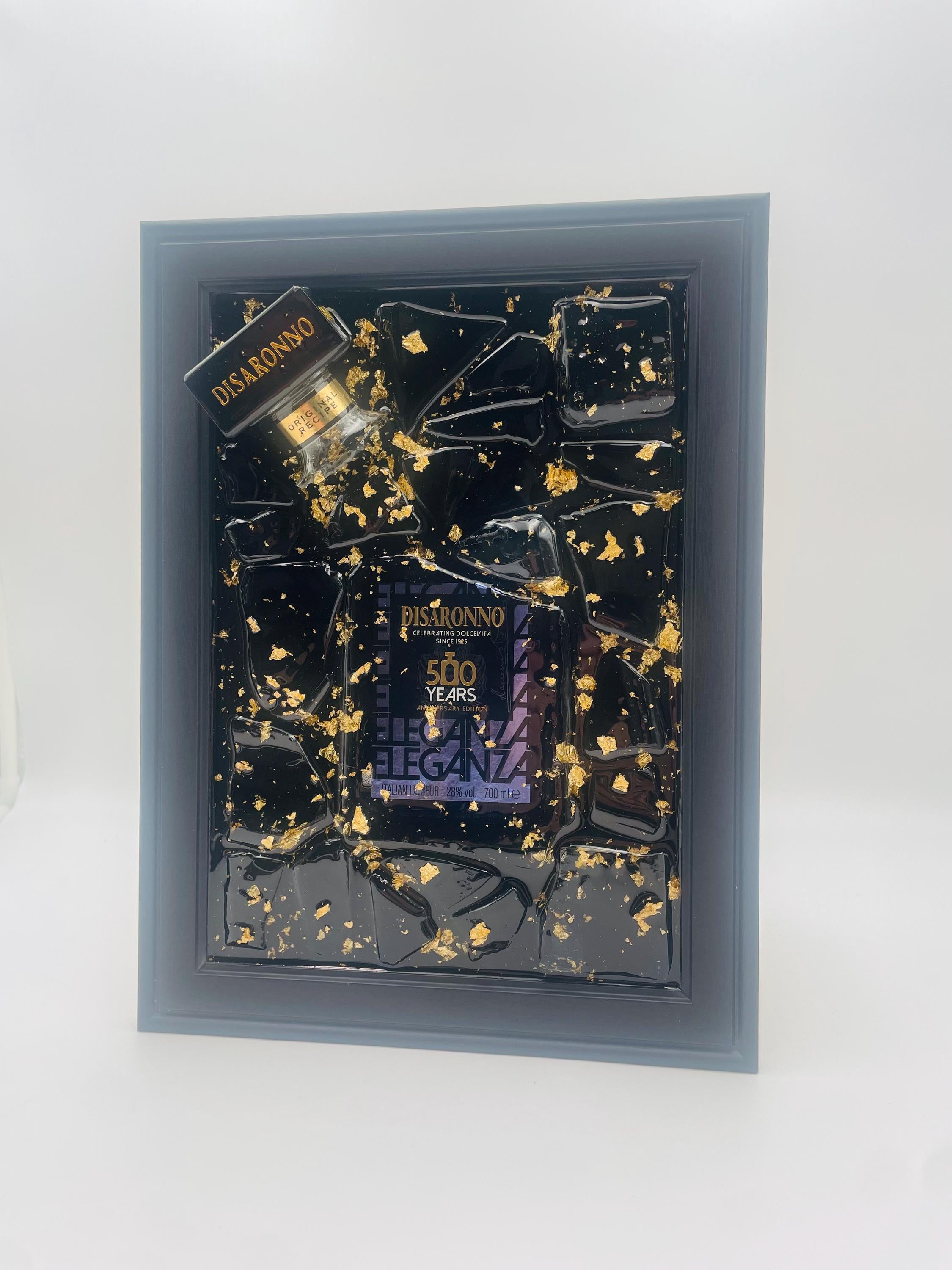 Disaronno 500 Year Purple Broken Bottle Art